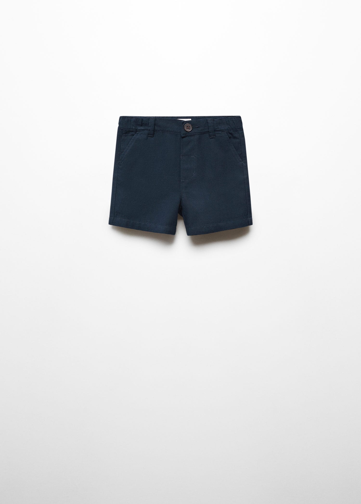Linen-blend Bermuda shorts | MANGO