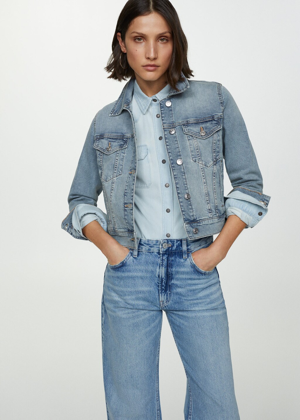 Denim bomber jacket | MANGO