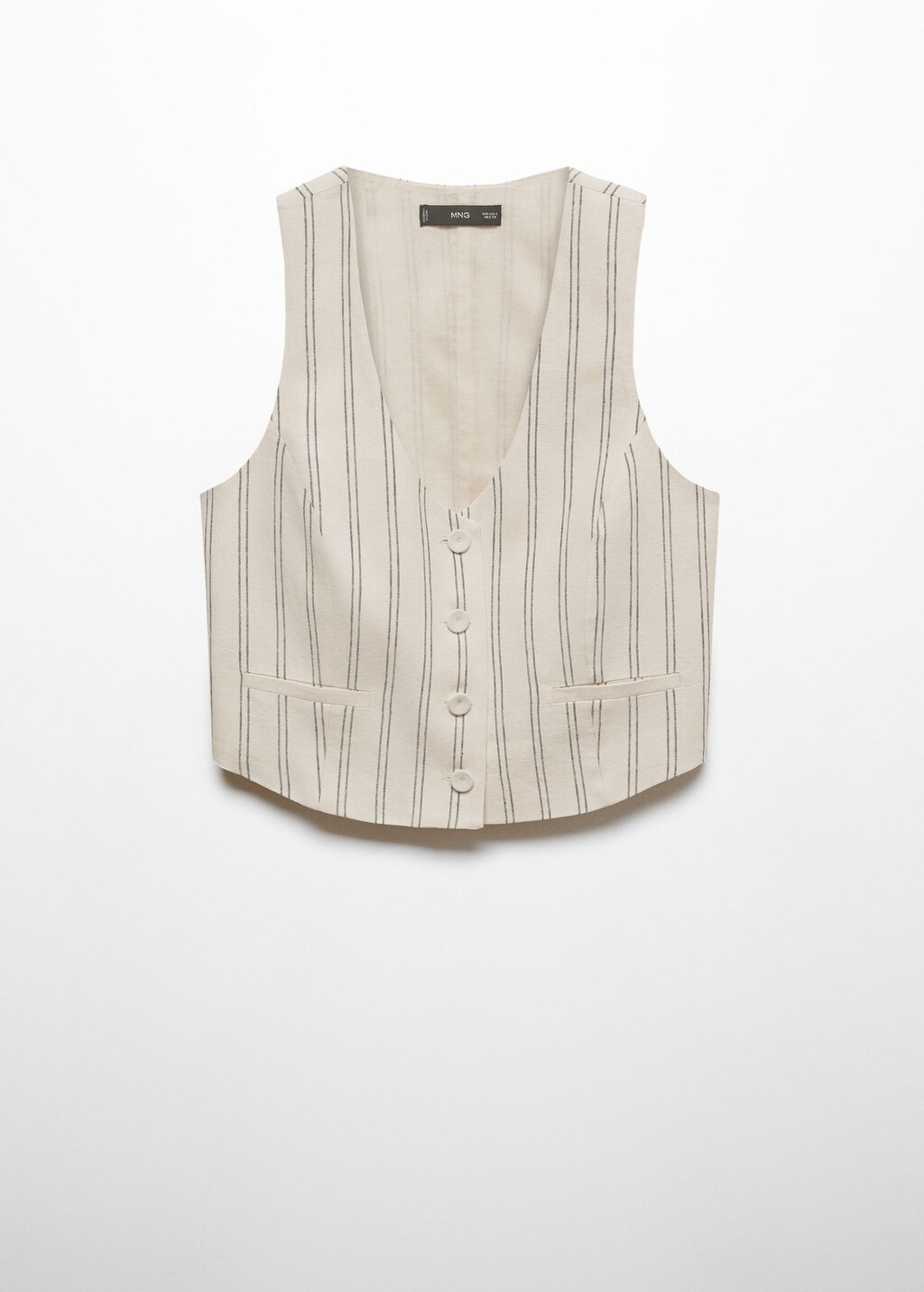 Striped linen waistcoat