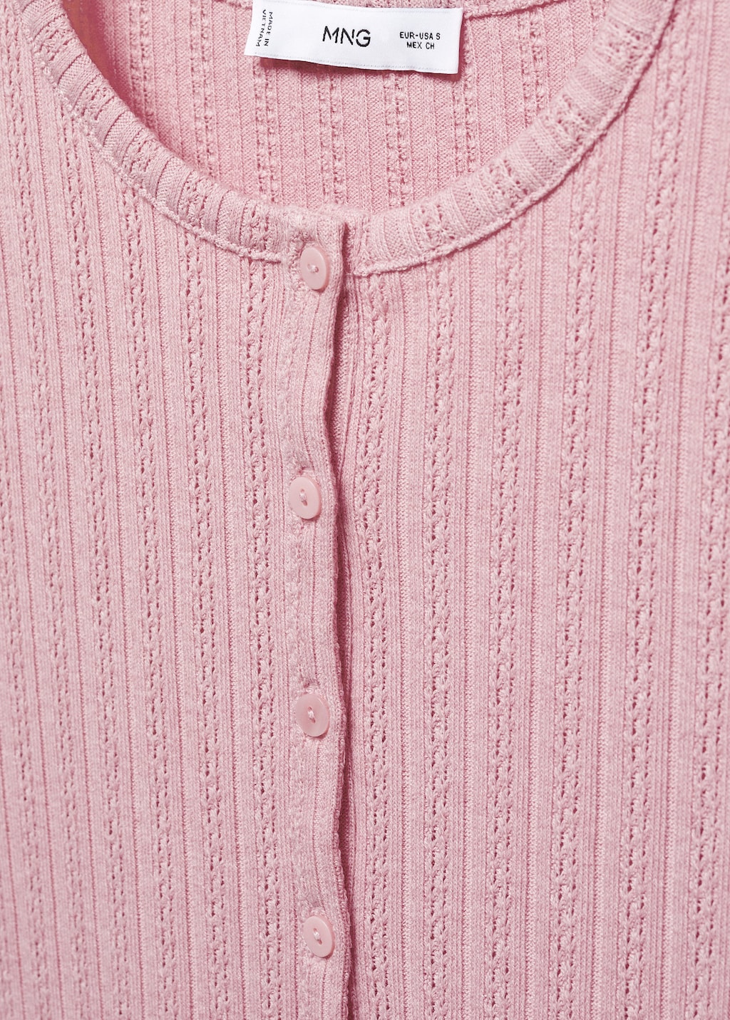Mango top pink cardigan