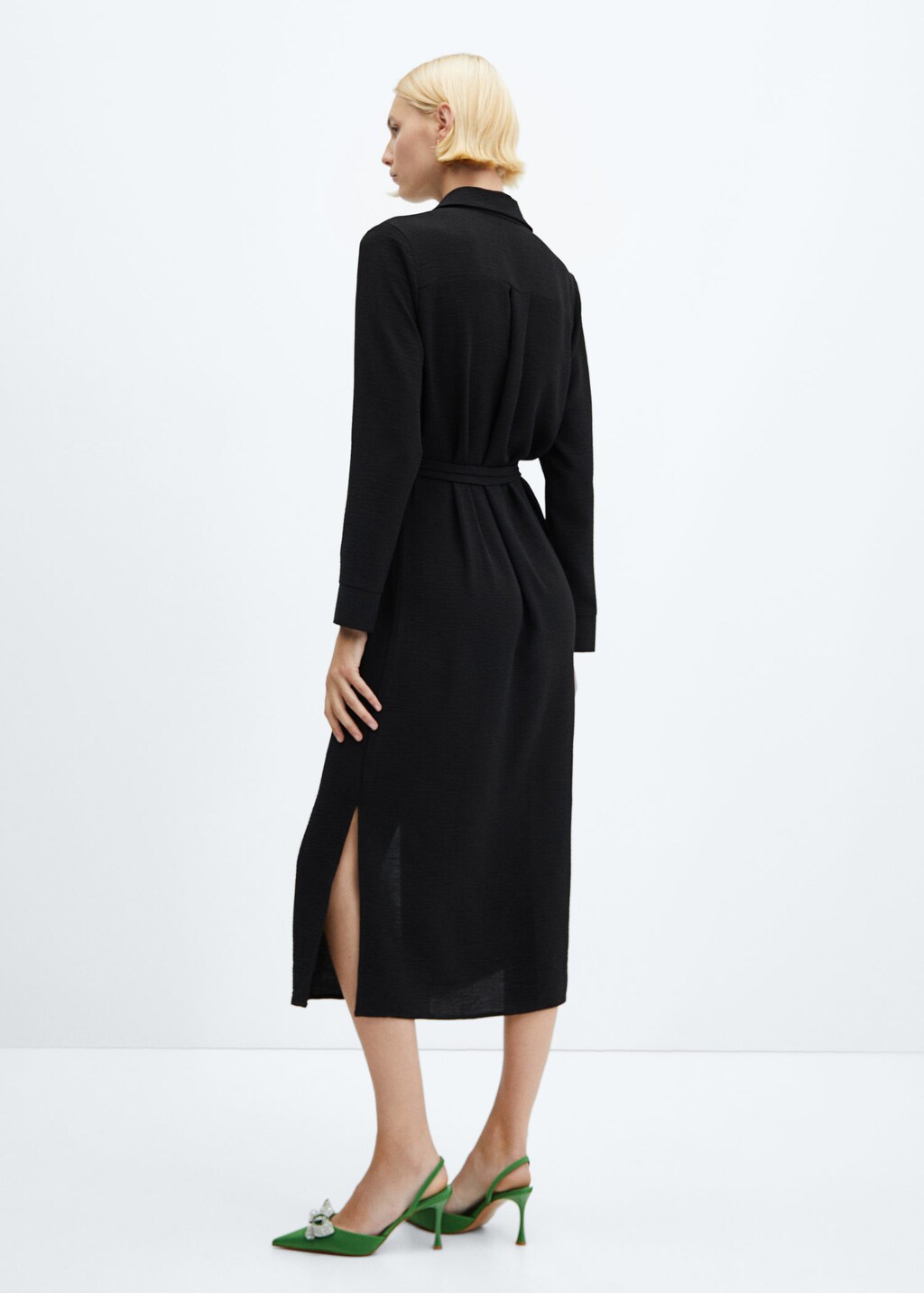 Mango long shirt dress sale