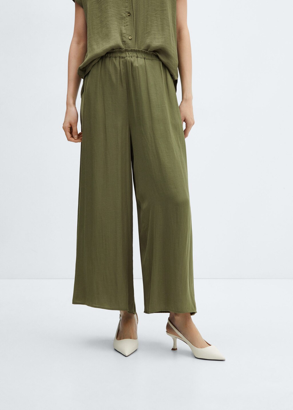 Embroidered culotte pants