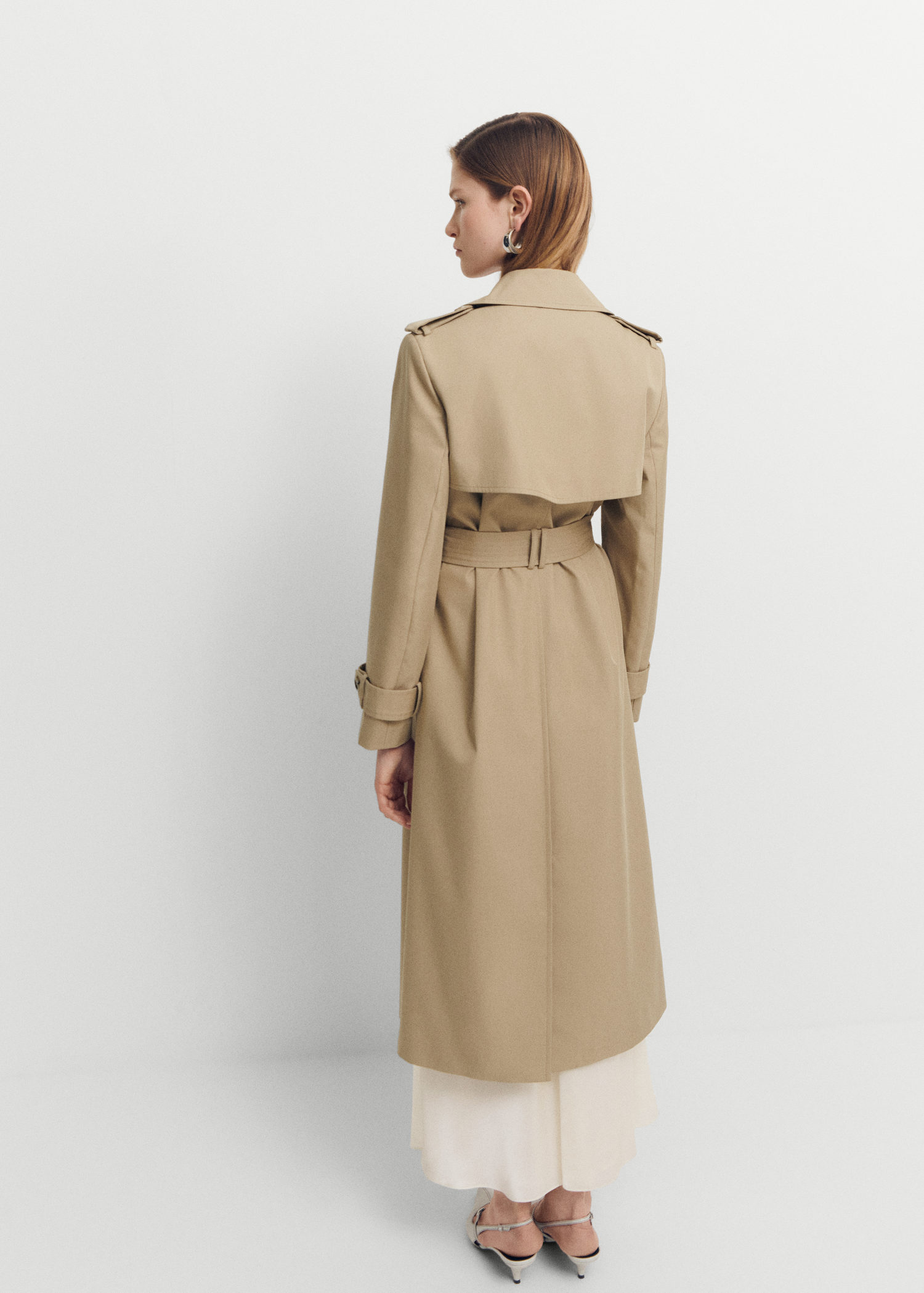 Doublebreasted cotton trench coat MANGO