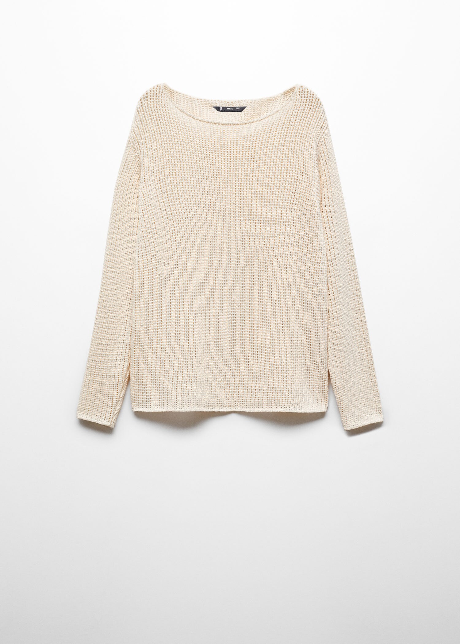 Boat-neck knitted sweater | MANGO