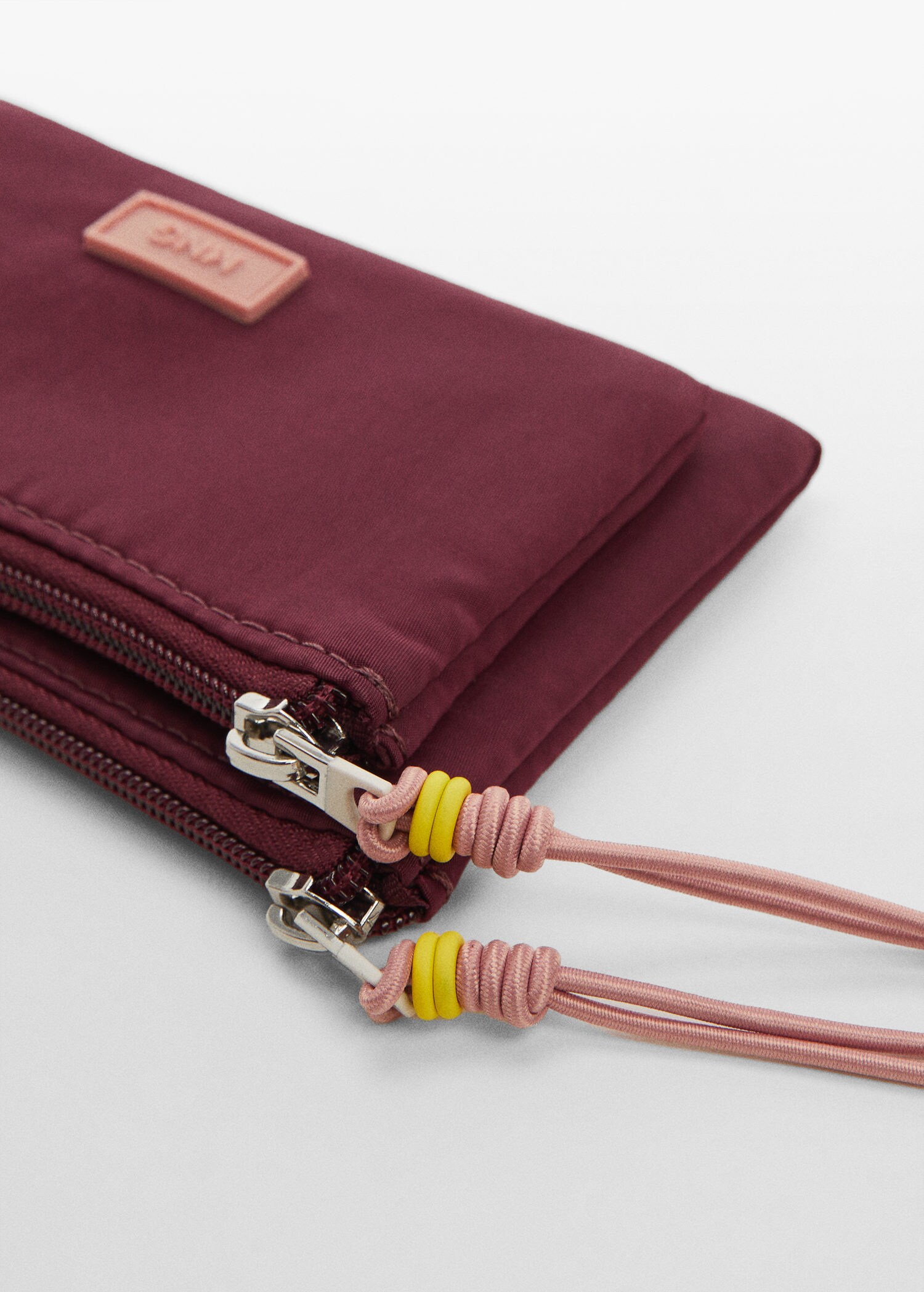 Logo double compartment coin purse