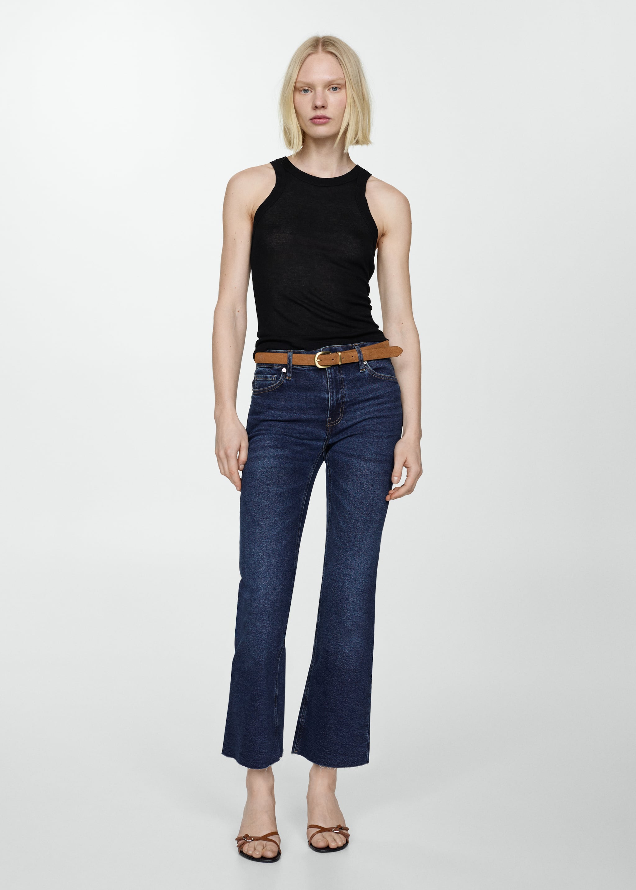 Jeans flare crop - Plano general