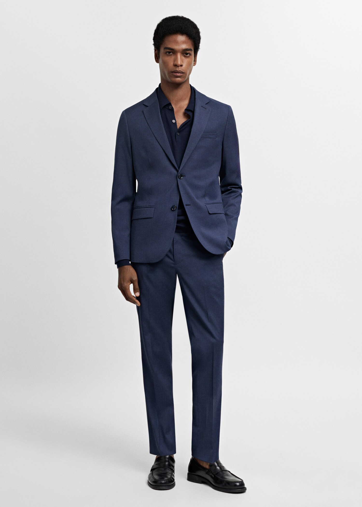 Super slim-fit printed suit pants - General plane