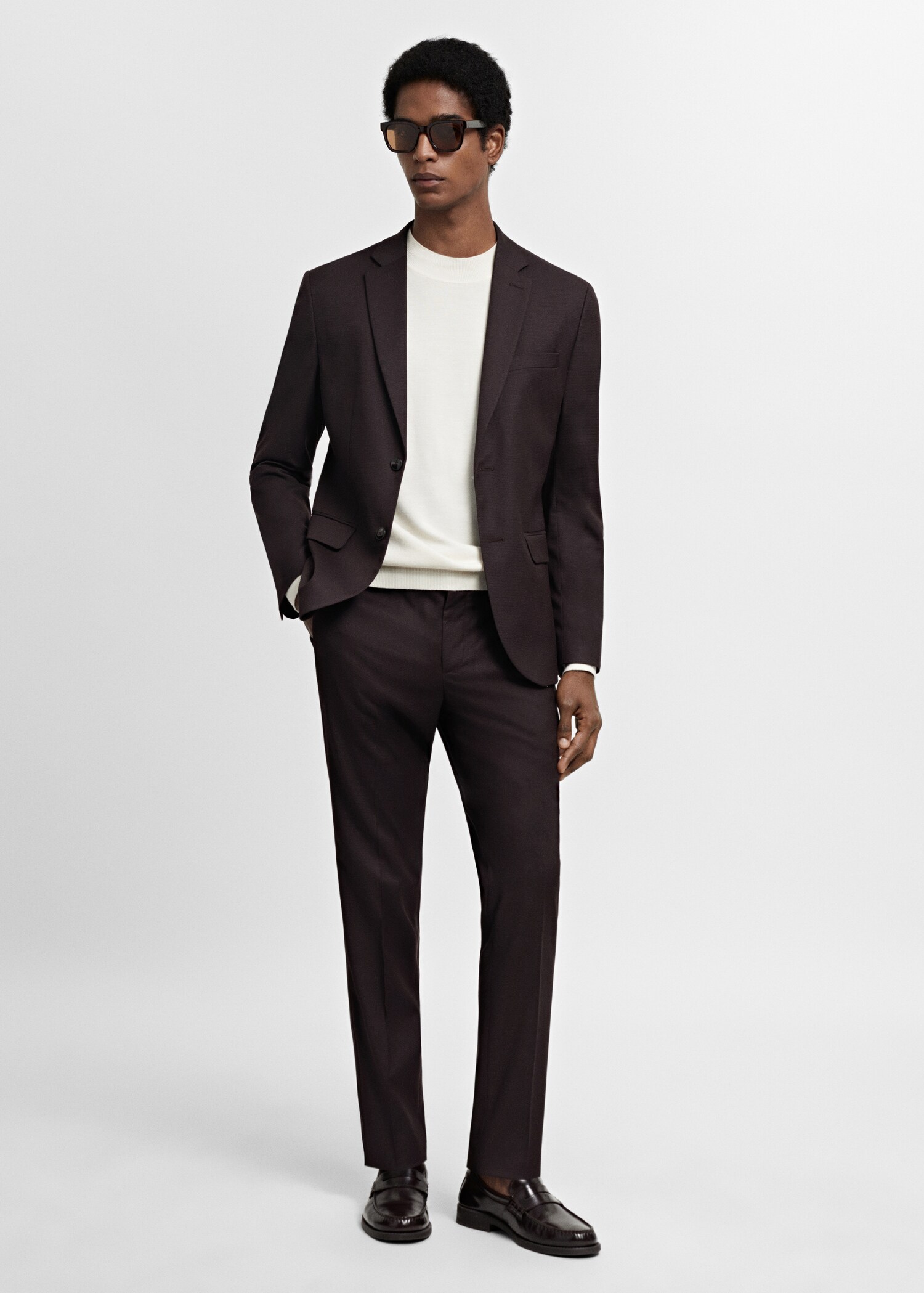 Pantaloni completo super slim-fit tessuto stretch - Piano generale