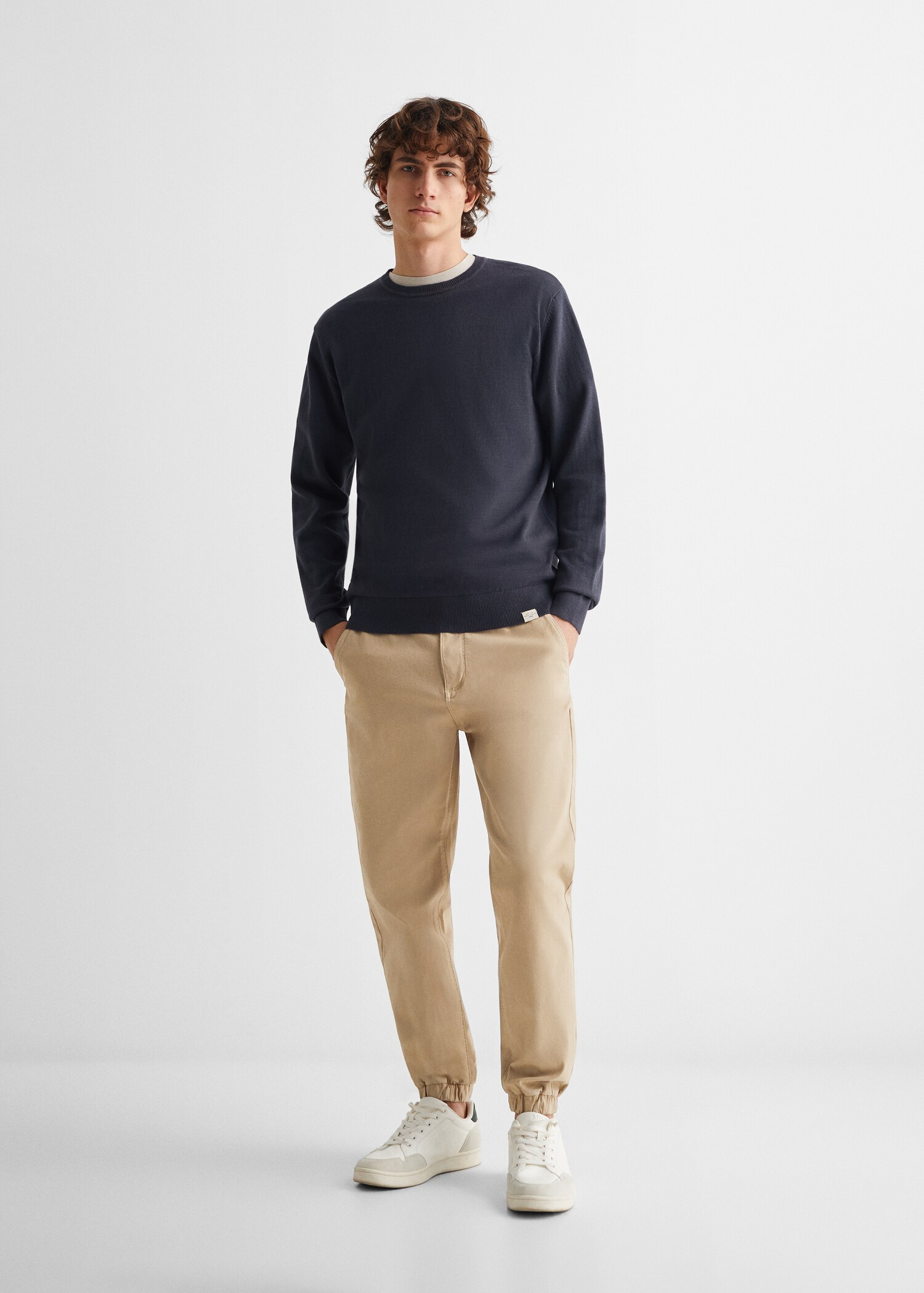 Cotton jogger-style trousers - General plane