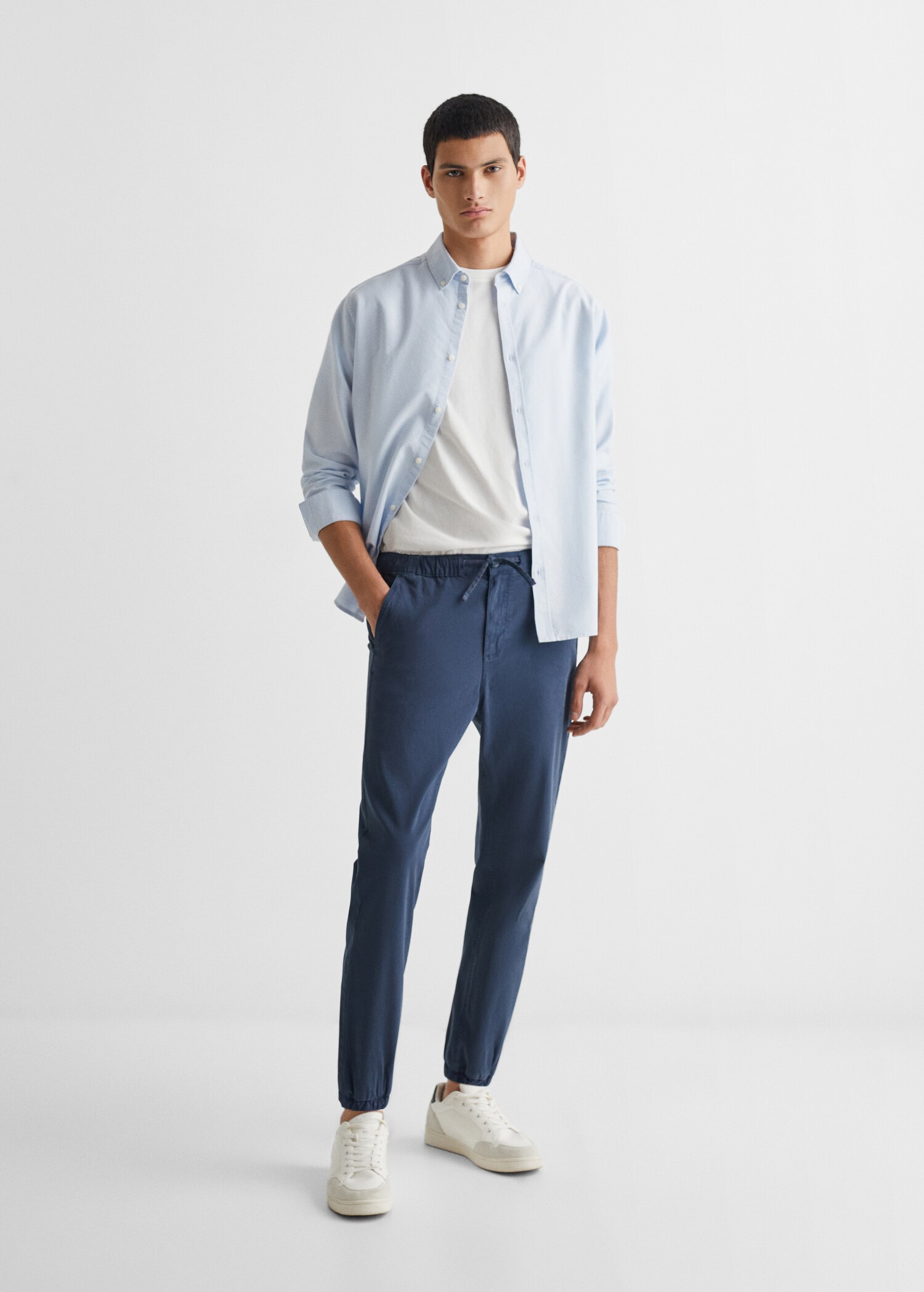 Cotton jogger-style trousers - General plane