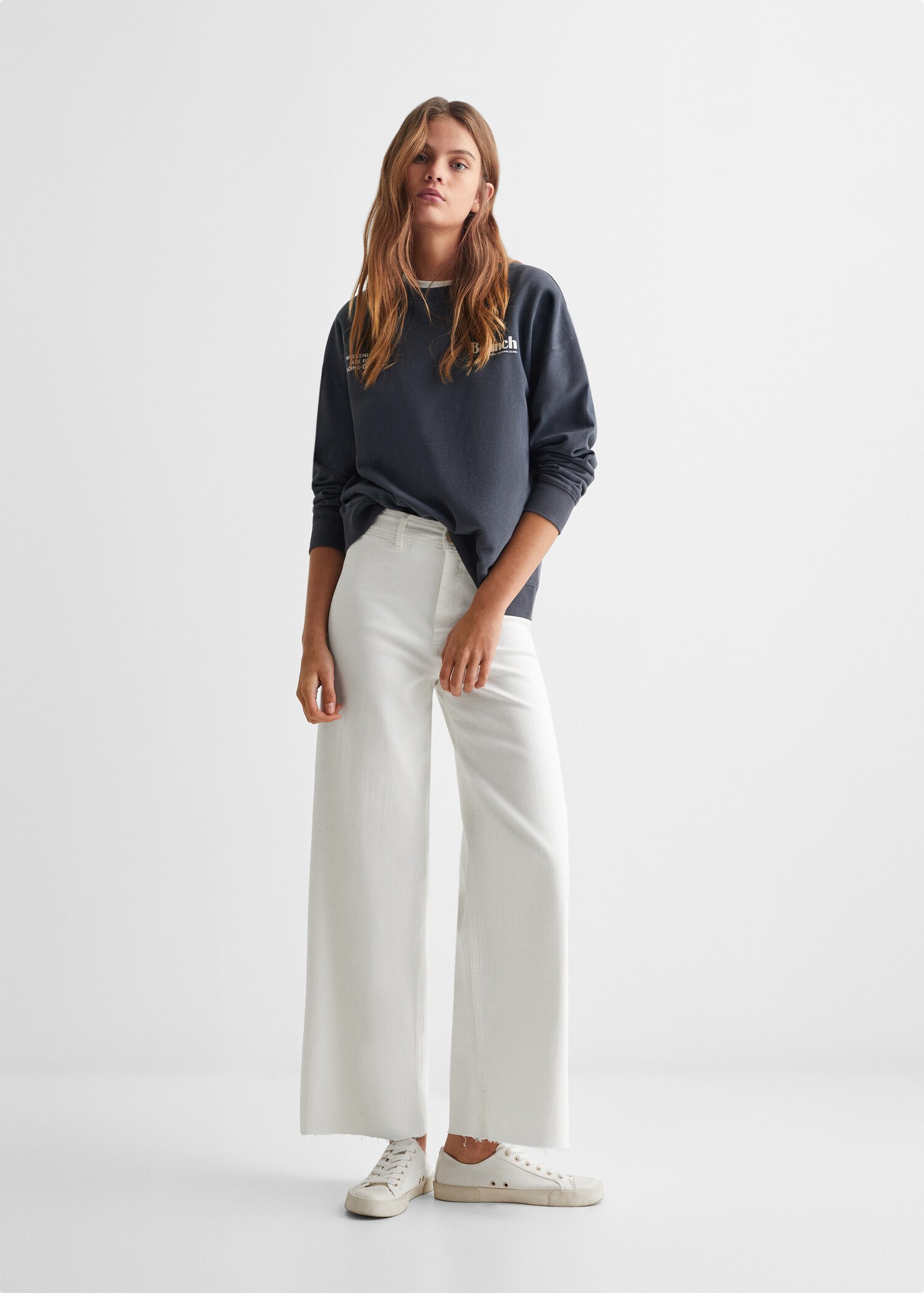 Jupe-culotte jean taille haute - Plan général