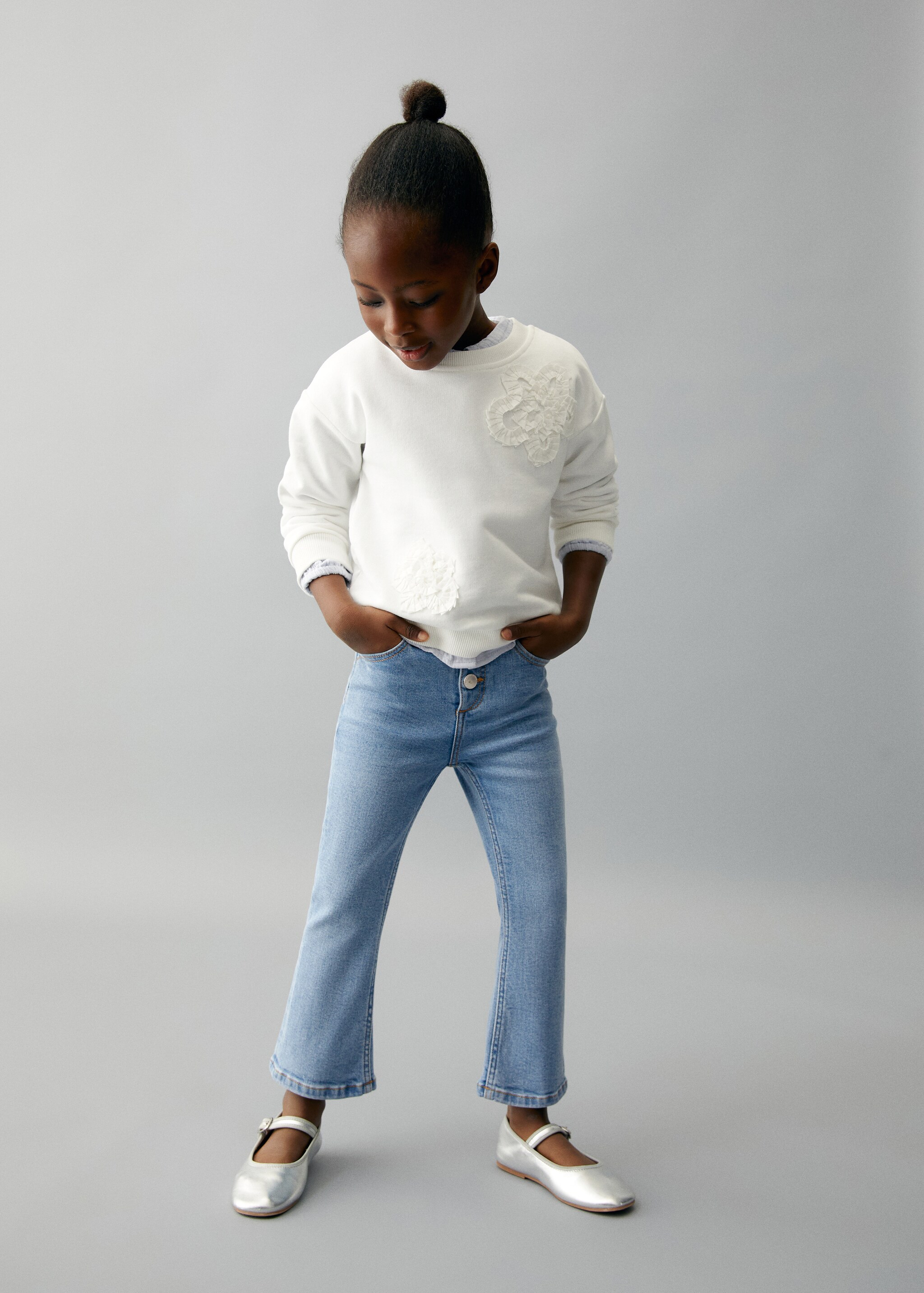 Buttons flare jeans - General plane