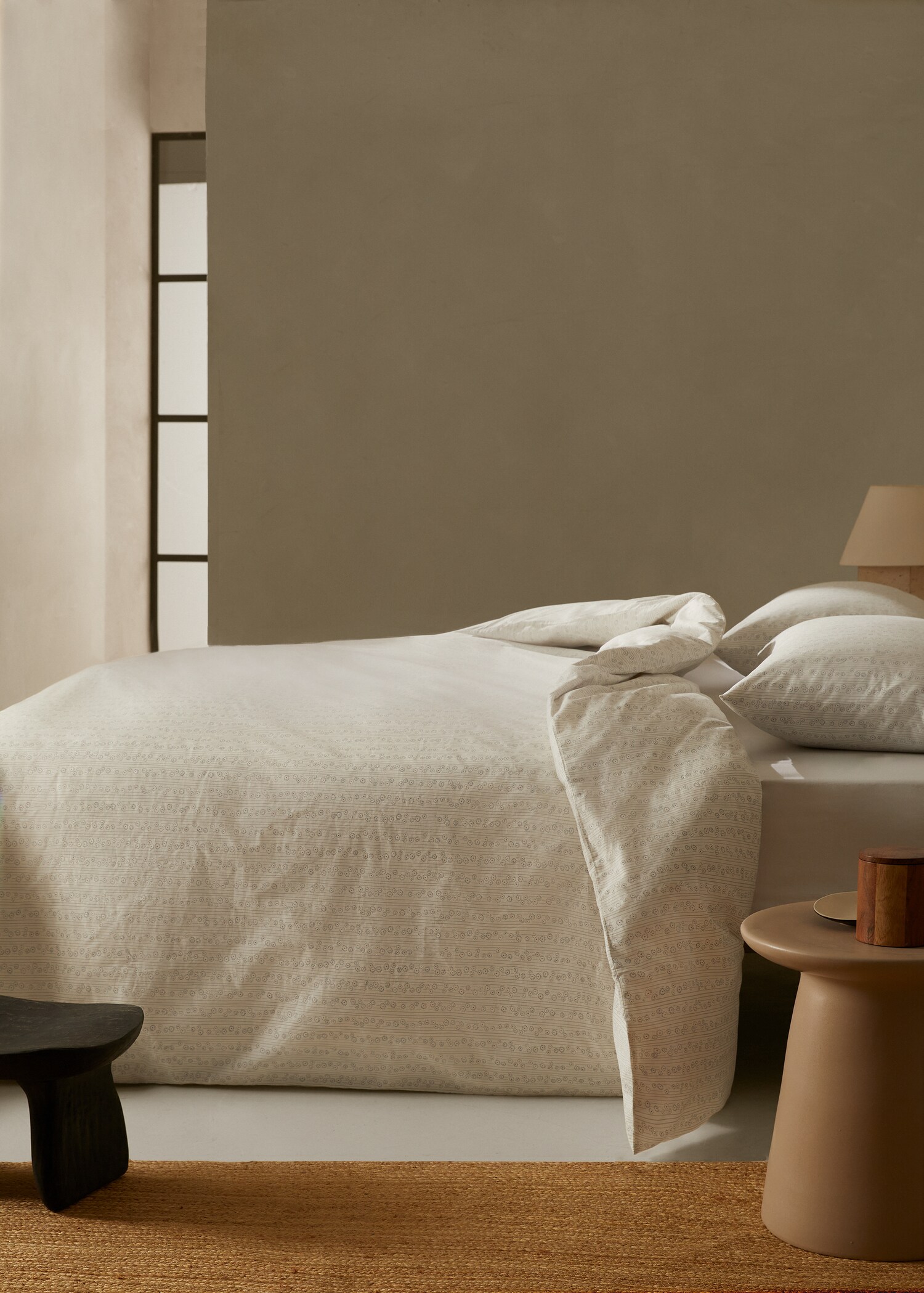 Copripiumino 100% cotone fiori letto 90cm - Piano generale