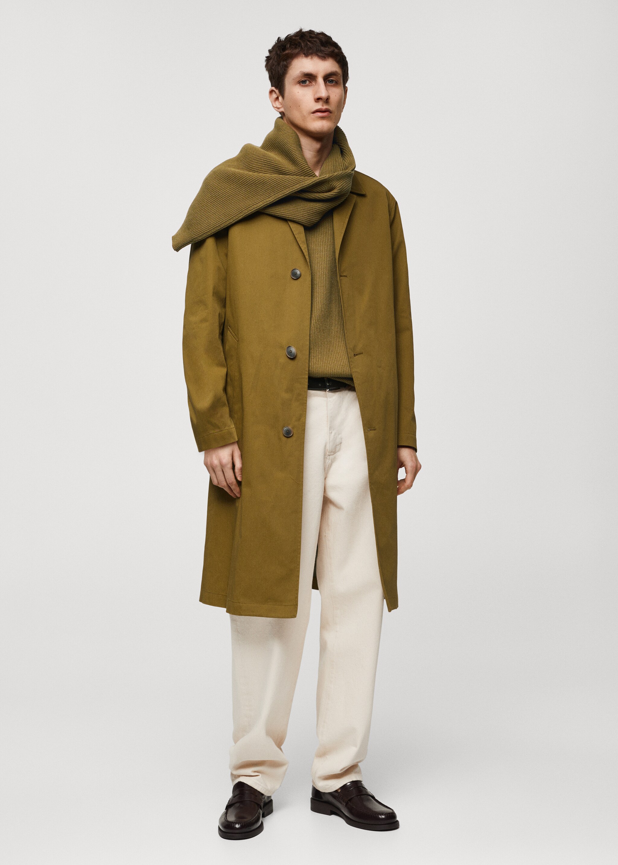 Relaxed-fit cotton trench coat - General plane