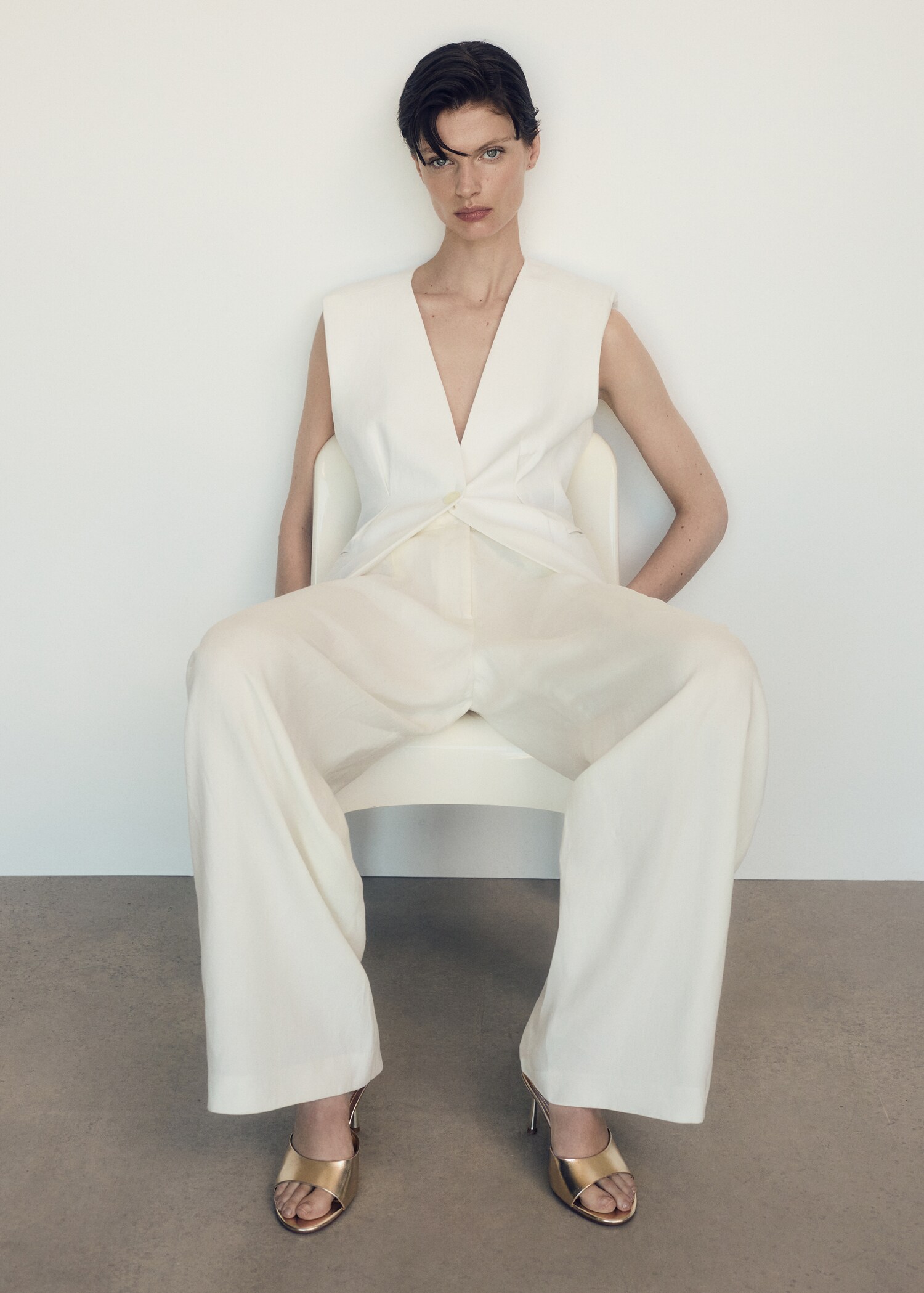 Heel non-structured sandals - General plane