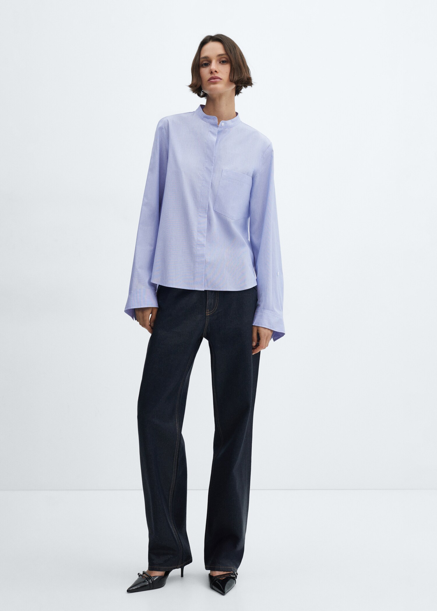 Buttoned cotton shirt - General plane