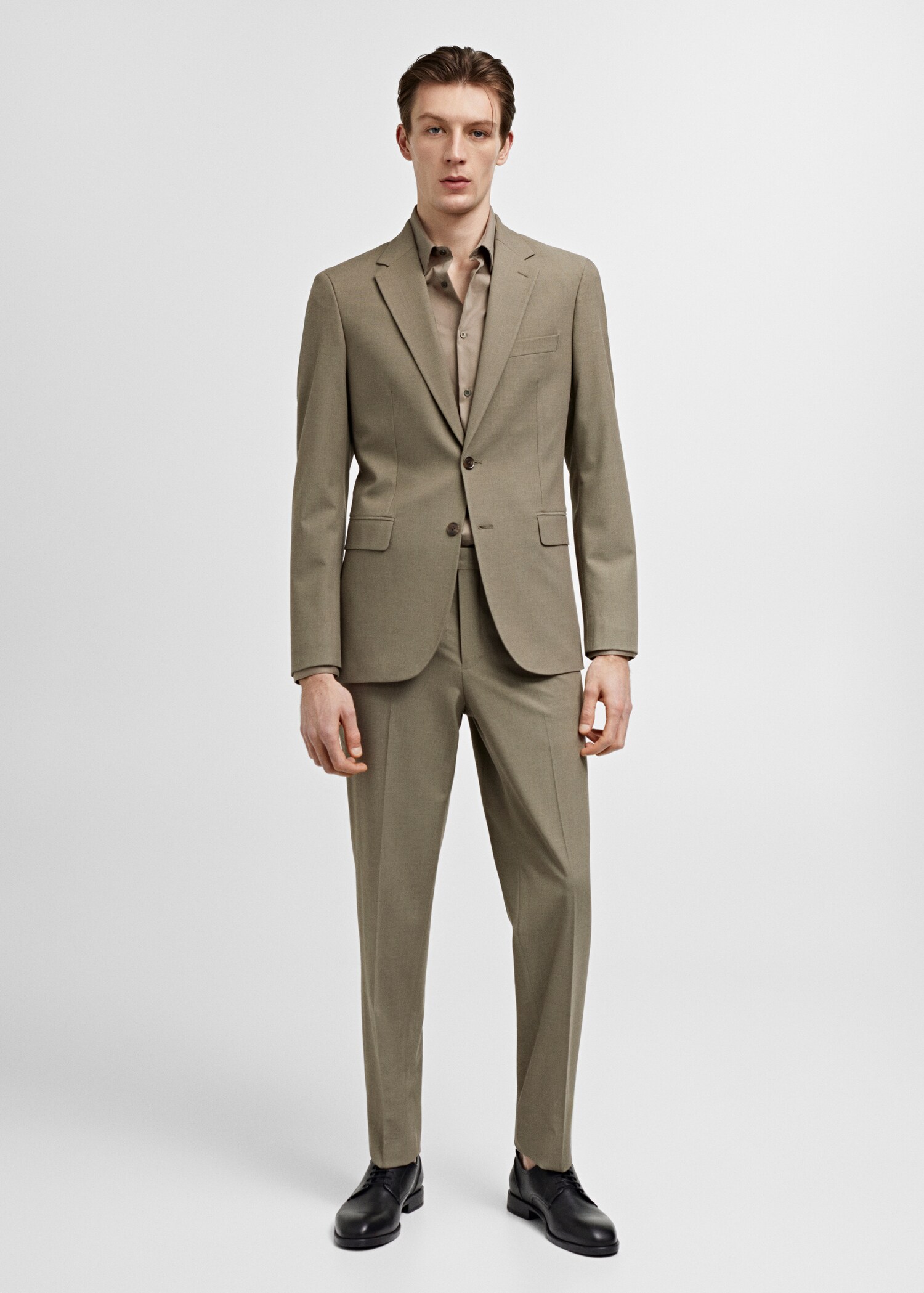 Stretch fabric slim-fit suit jacket - General plane