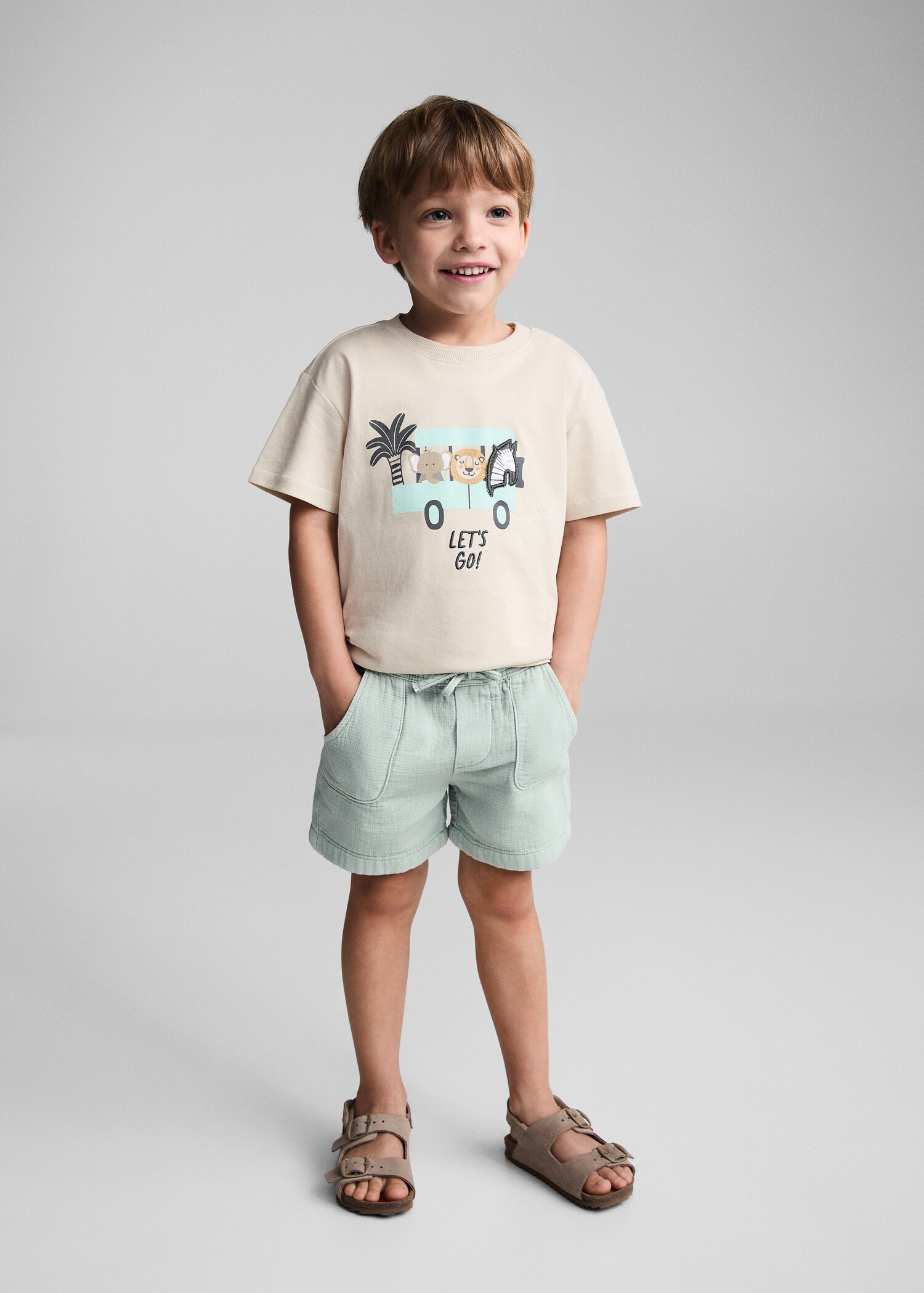 Printed cotton-blend T-shirt - General plane