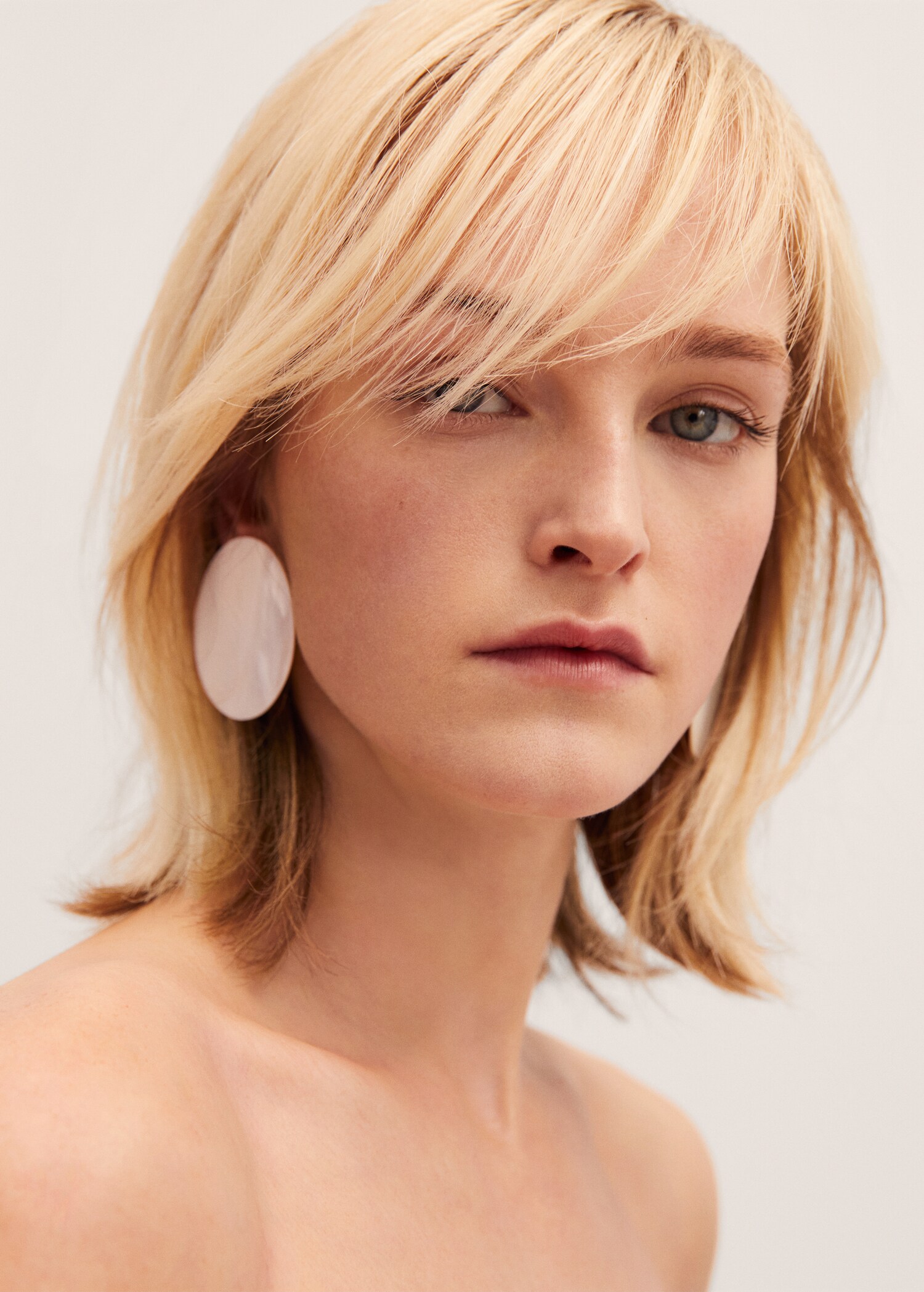 Maxi circular shell earrings - General plane