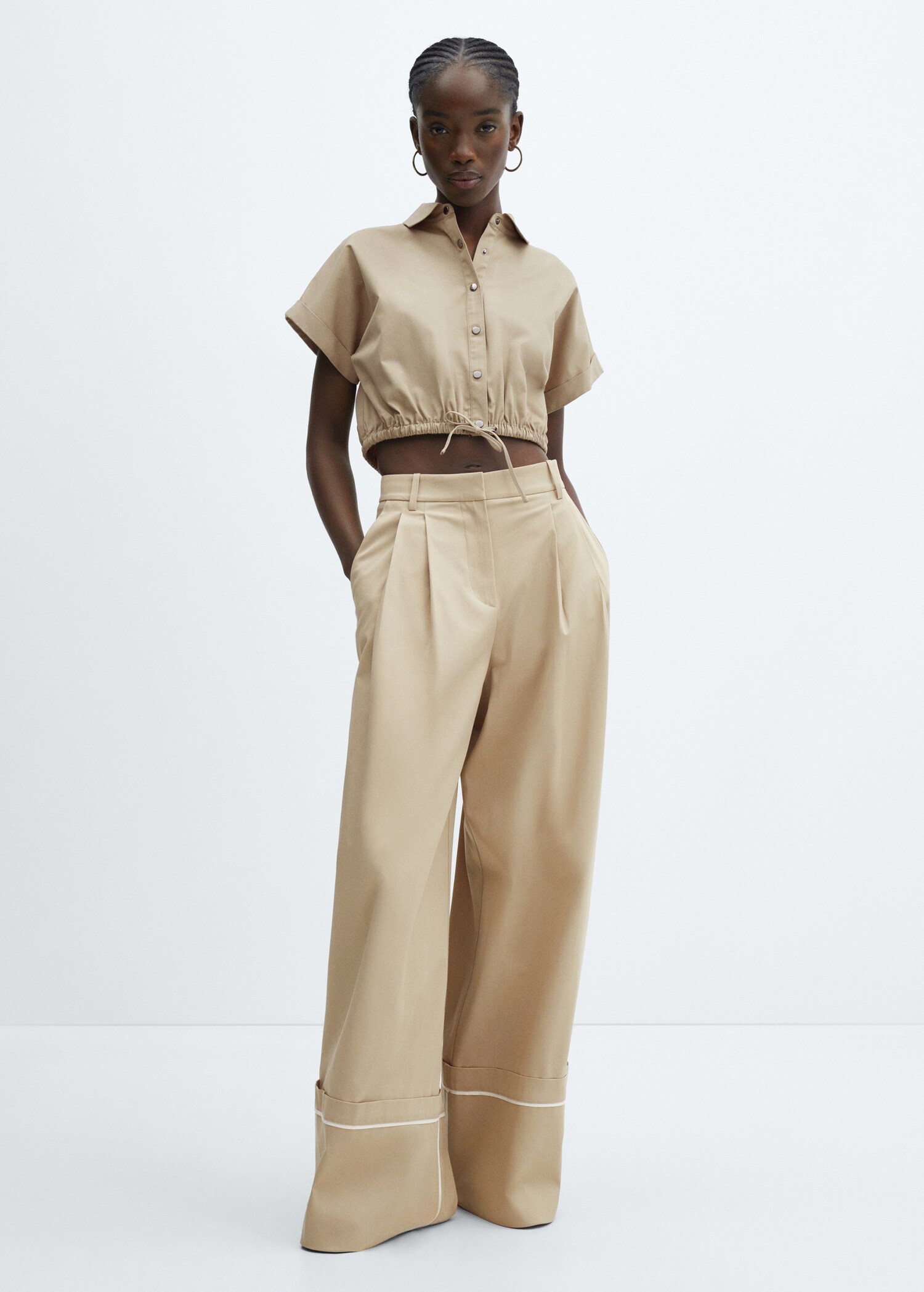 Chemise crop base réglable - Plan général