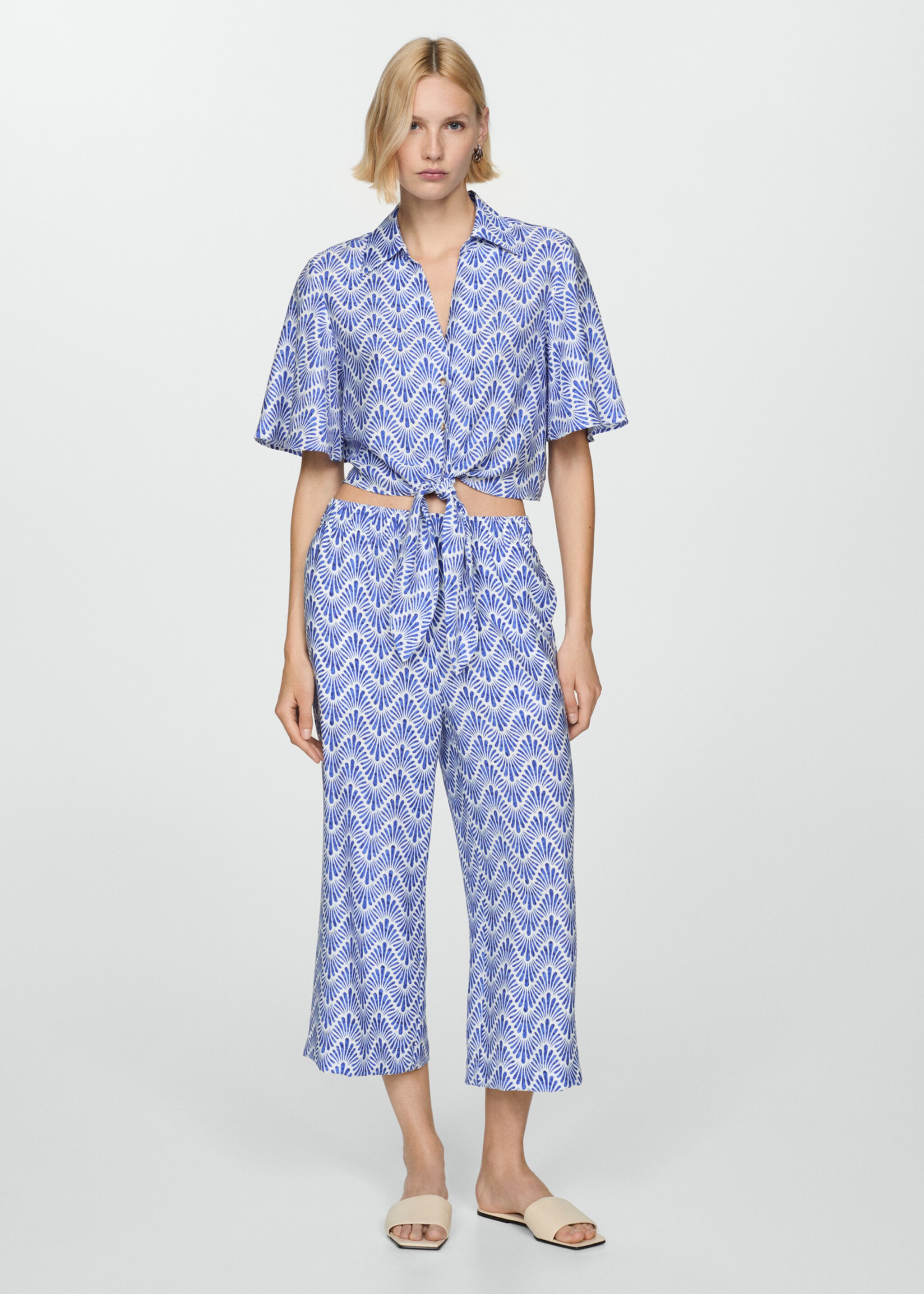 Knot printed shirt - General plane, Blue. Ref: 67008645-00.