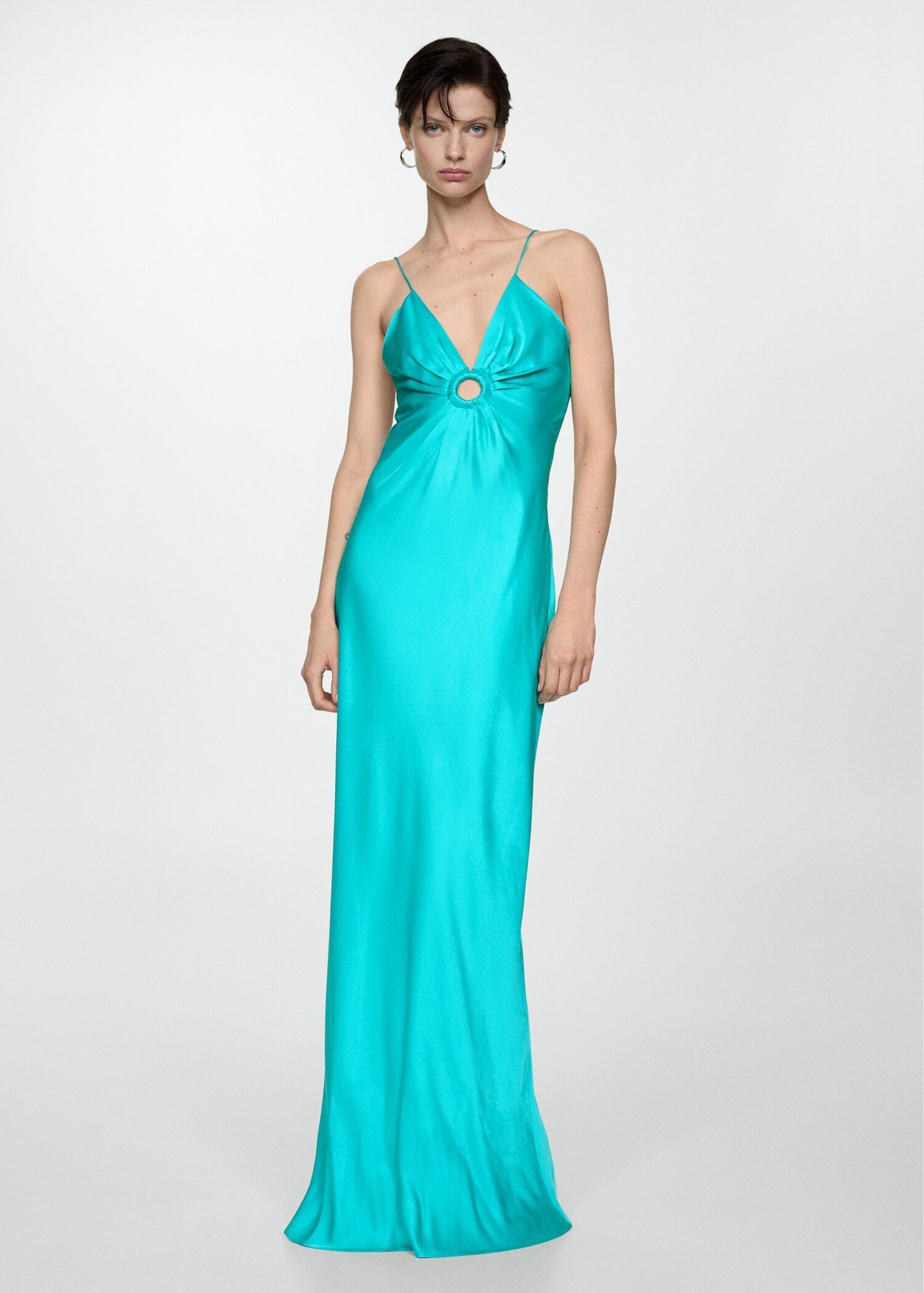 Strapless satin dress - General plane