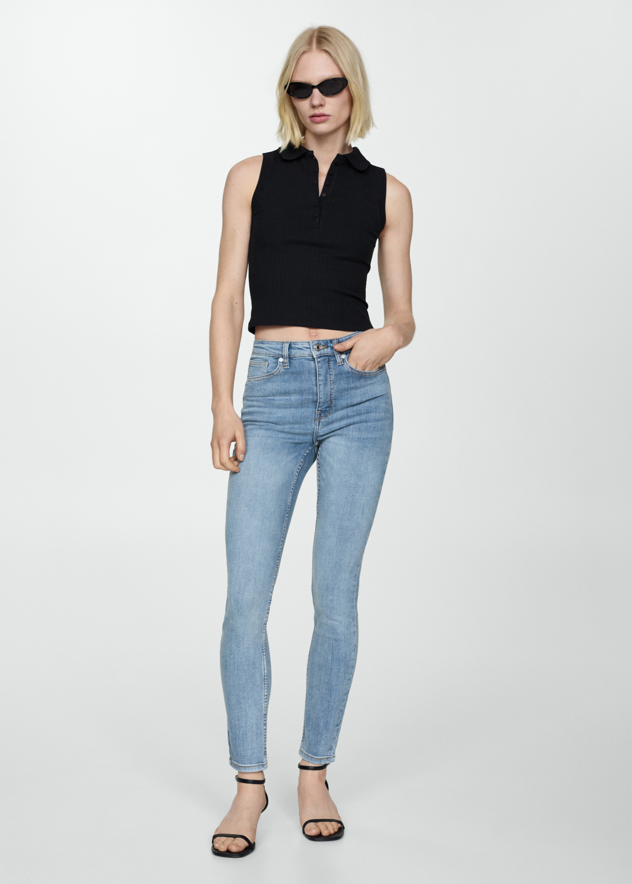 High-rise skinny jeans - General plane