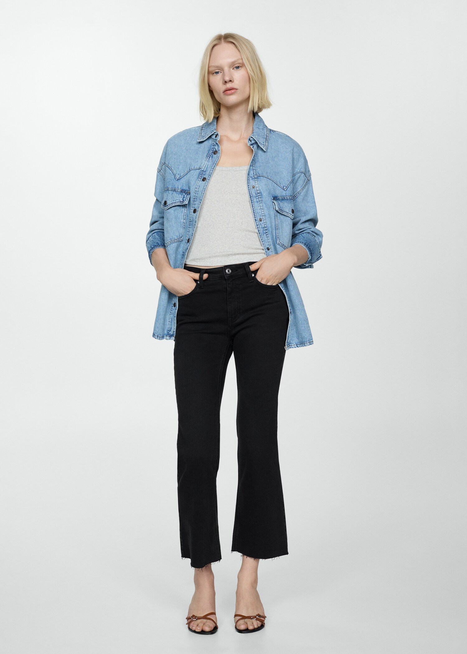 Jeans Sienna flare crop - General plane