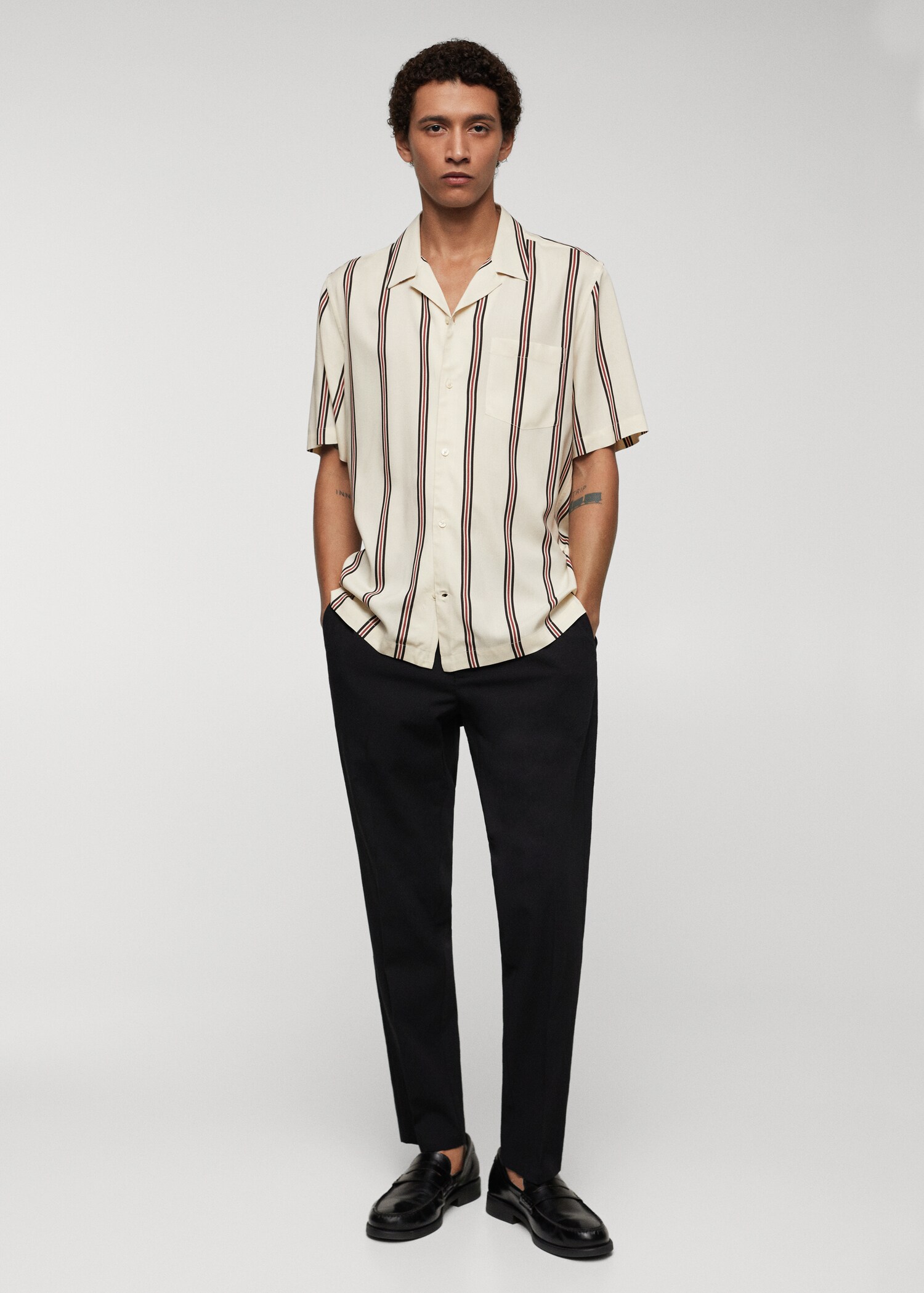 Striped bowling fluid shirt - General plane