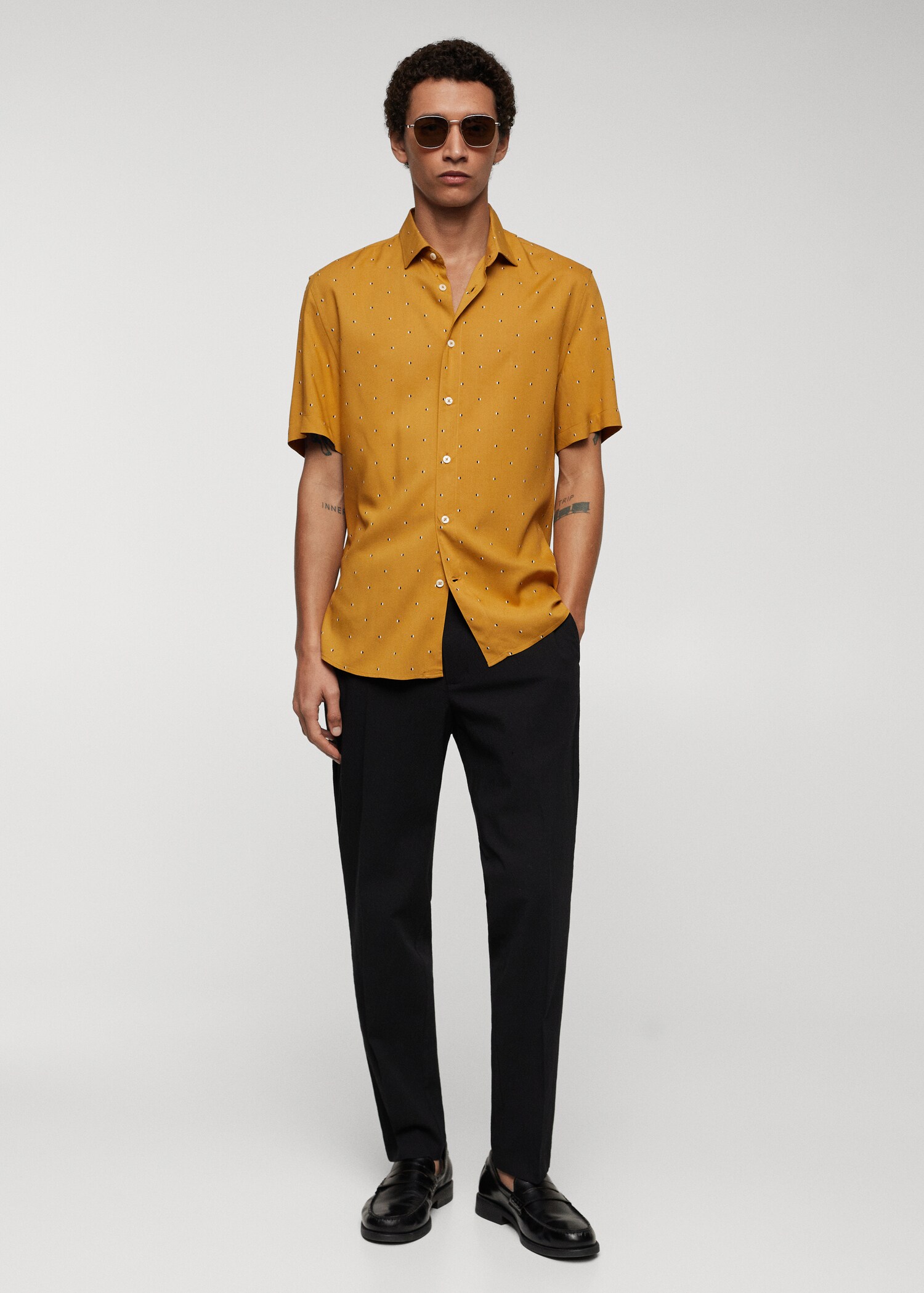 Mirco-print short sleeve shirt - General plane