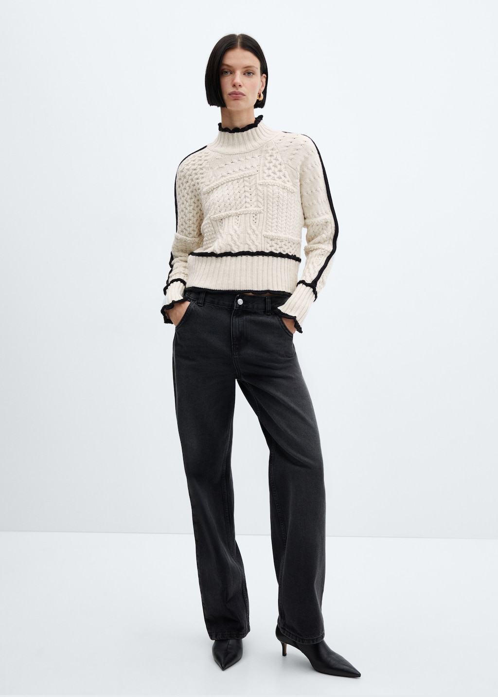 70sスペイン製フレラコLACOSTE ニットカーディガン 群青色 紫色