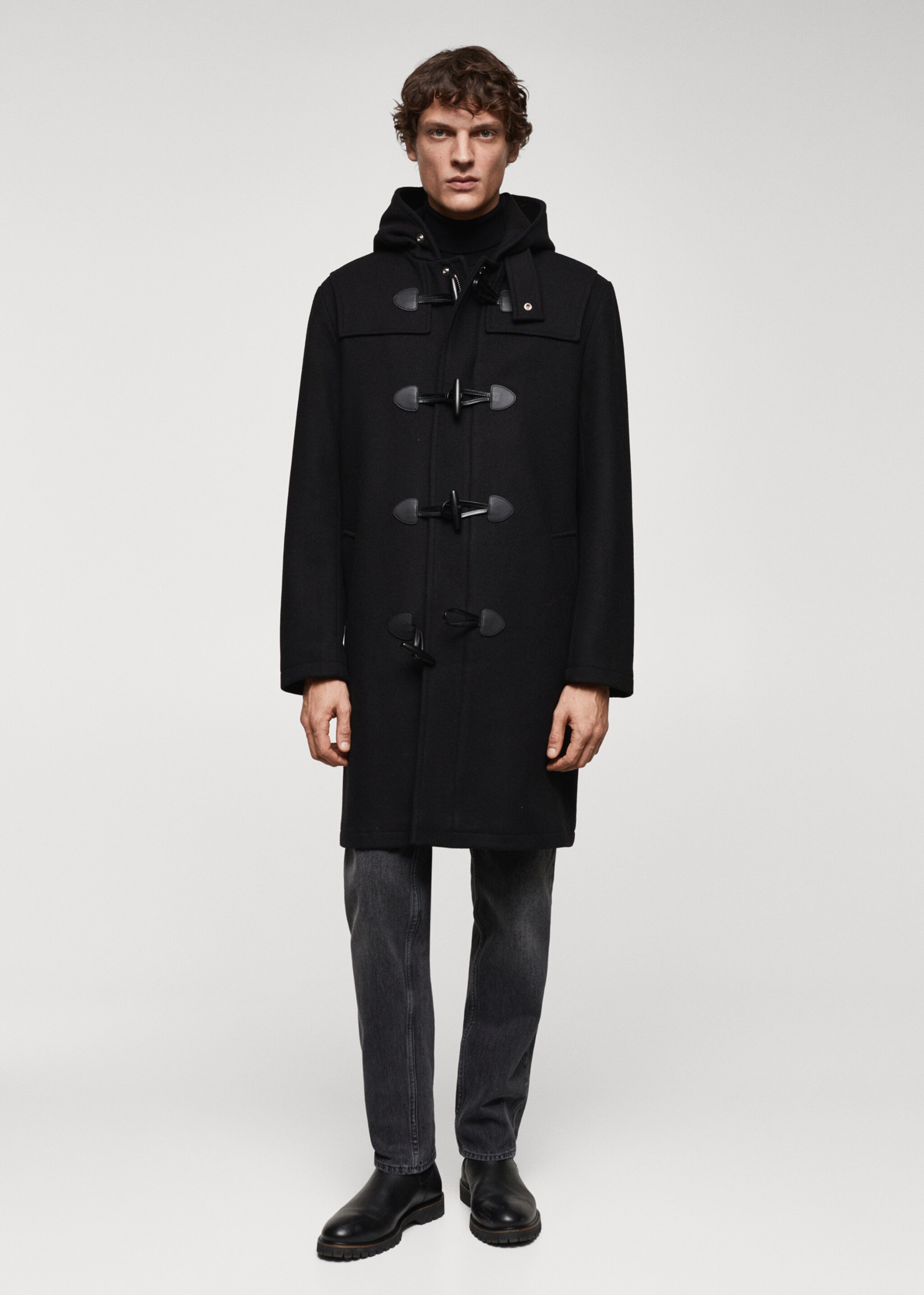 Manteau capuche laine brandebourgs - Plan général