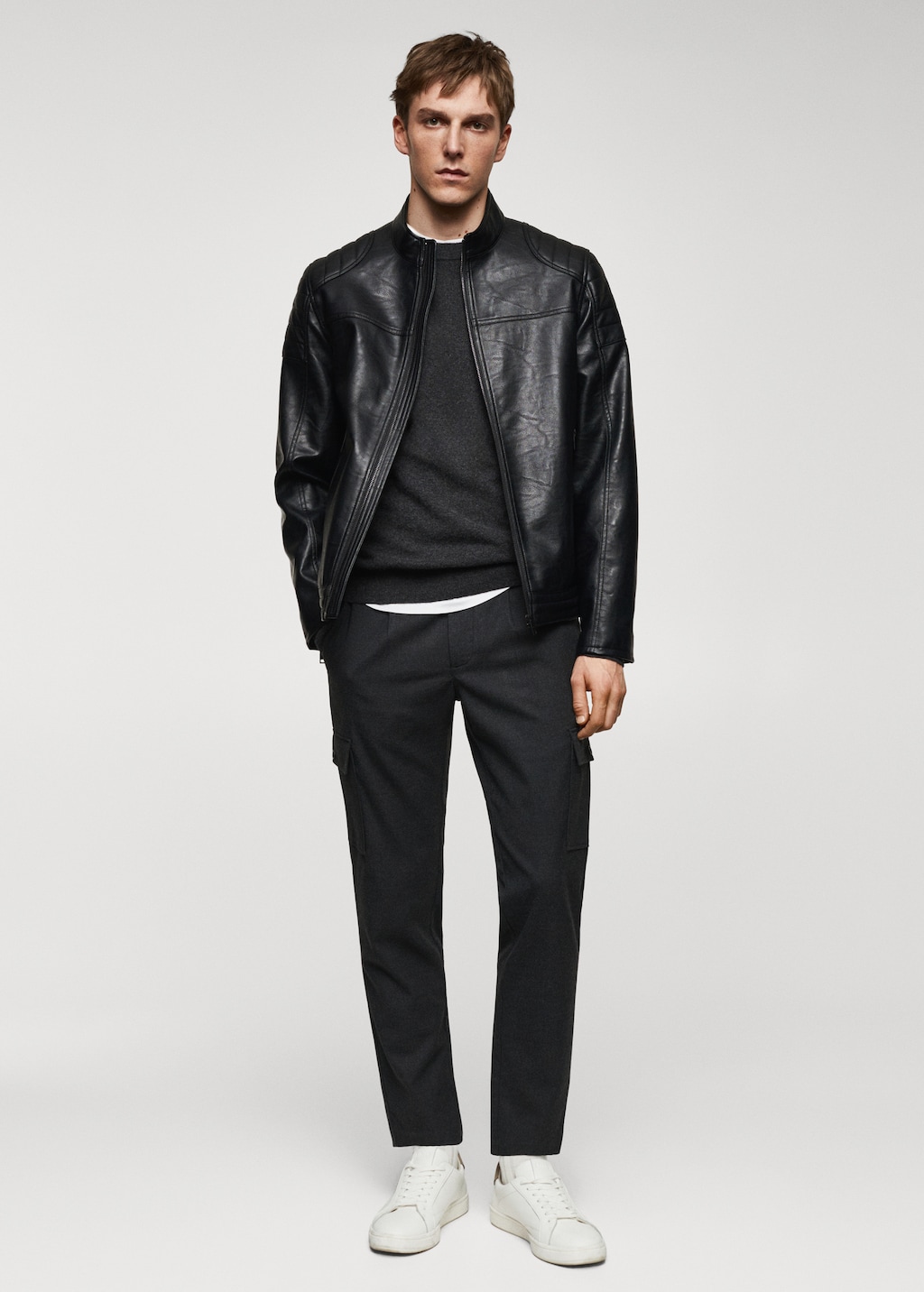 Mango leather jacket mens 2025