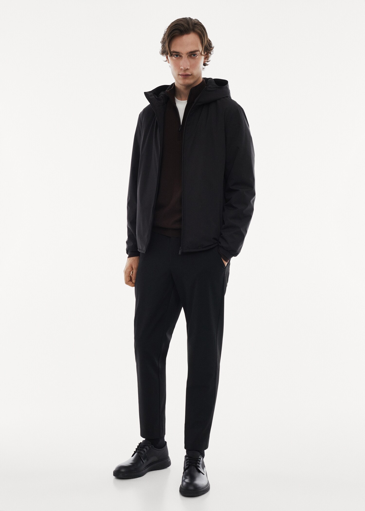 Wasserabweisende Steppjacke mit Kapuze - Allgemeine Ansicht