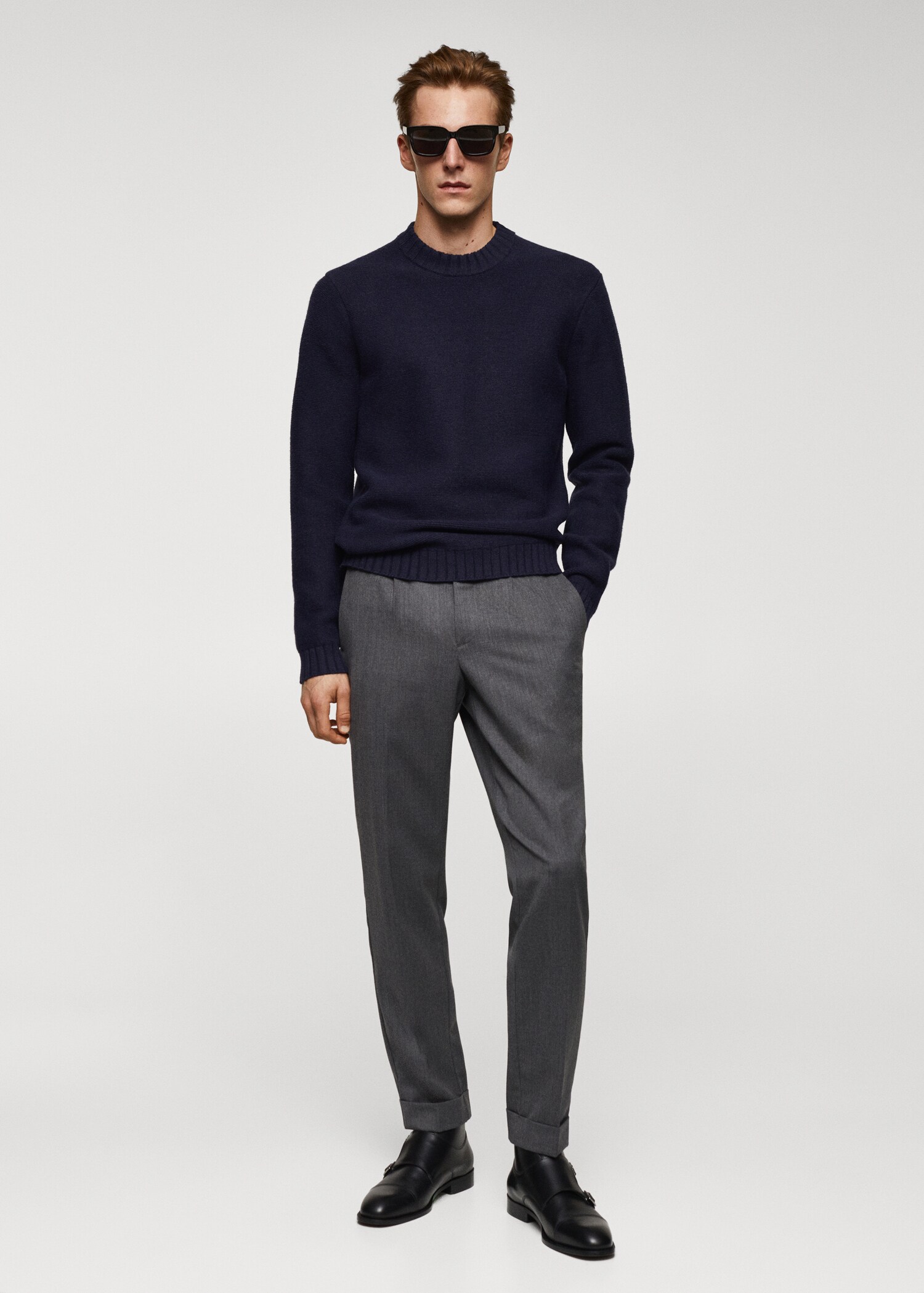 Knitted Sweater With Ribbed Details Man MANGO USA knitted-sweater-with-ribbed-details-man-mango-usa