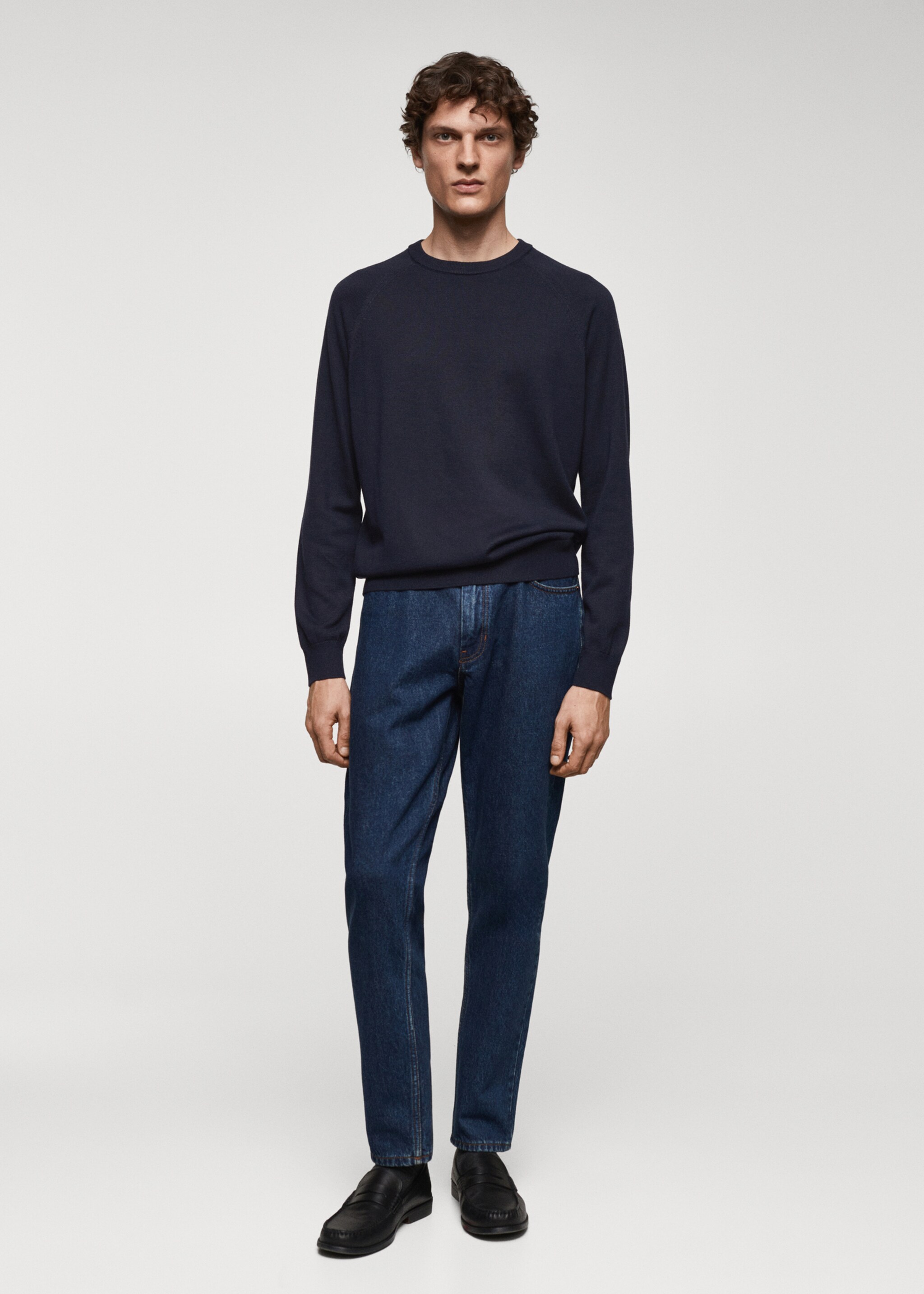 Fine-knit cotton sweater - General plane