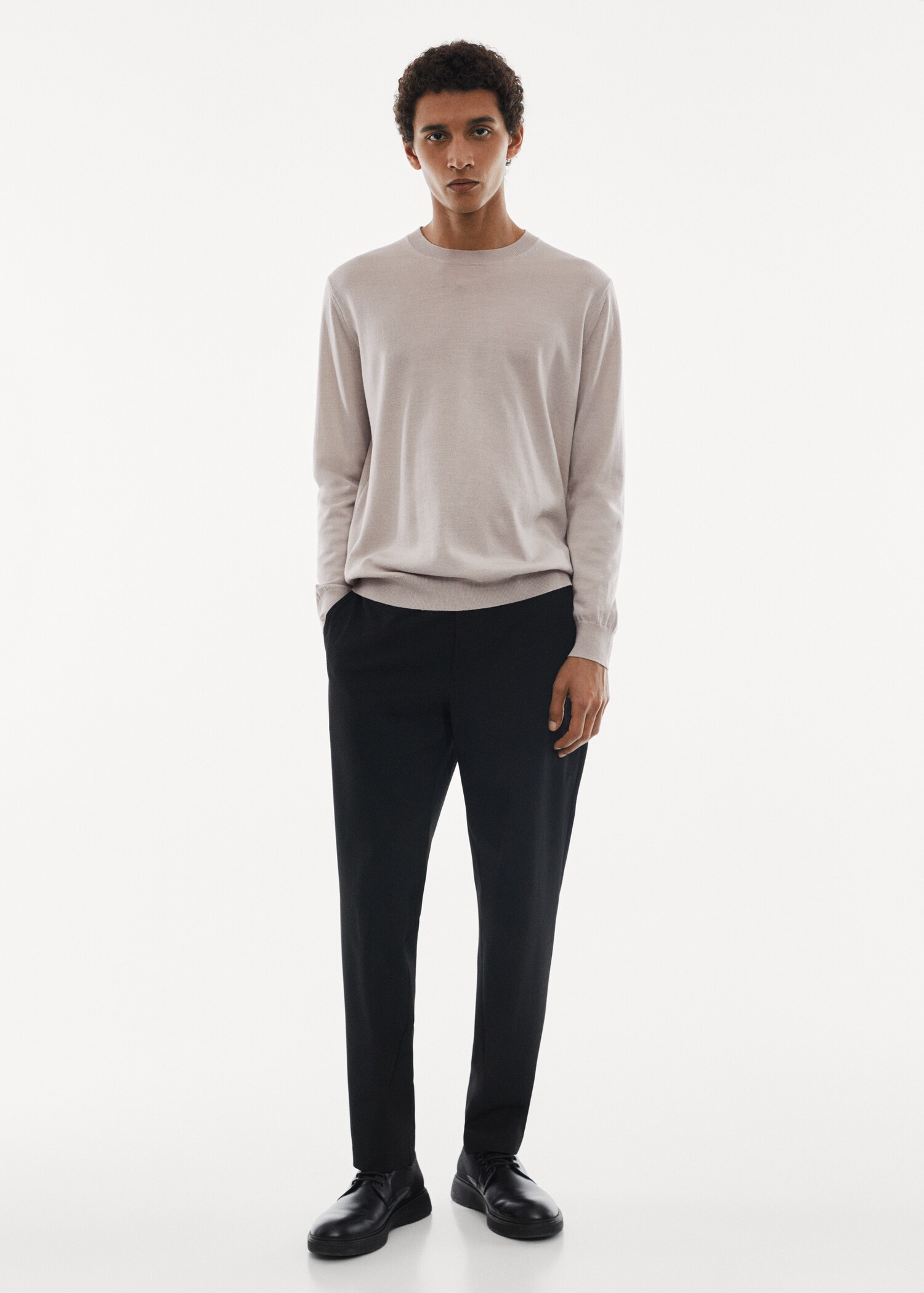 Pull laine mérinos lavable - Plan général