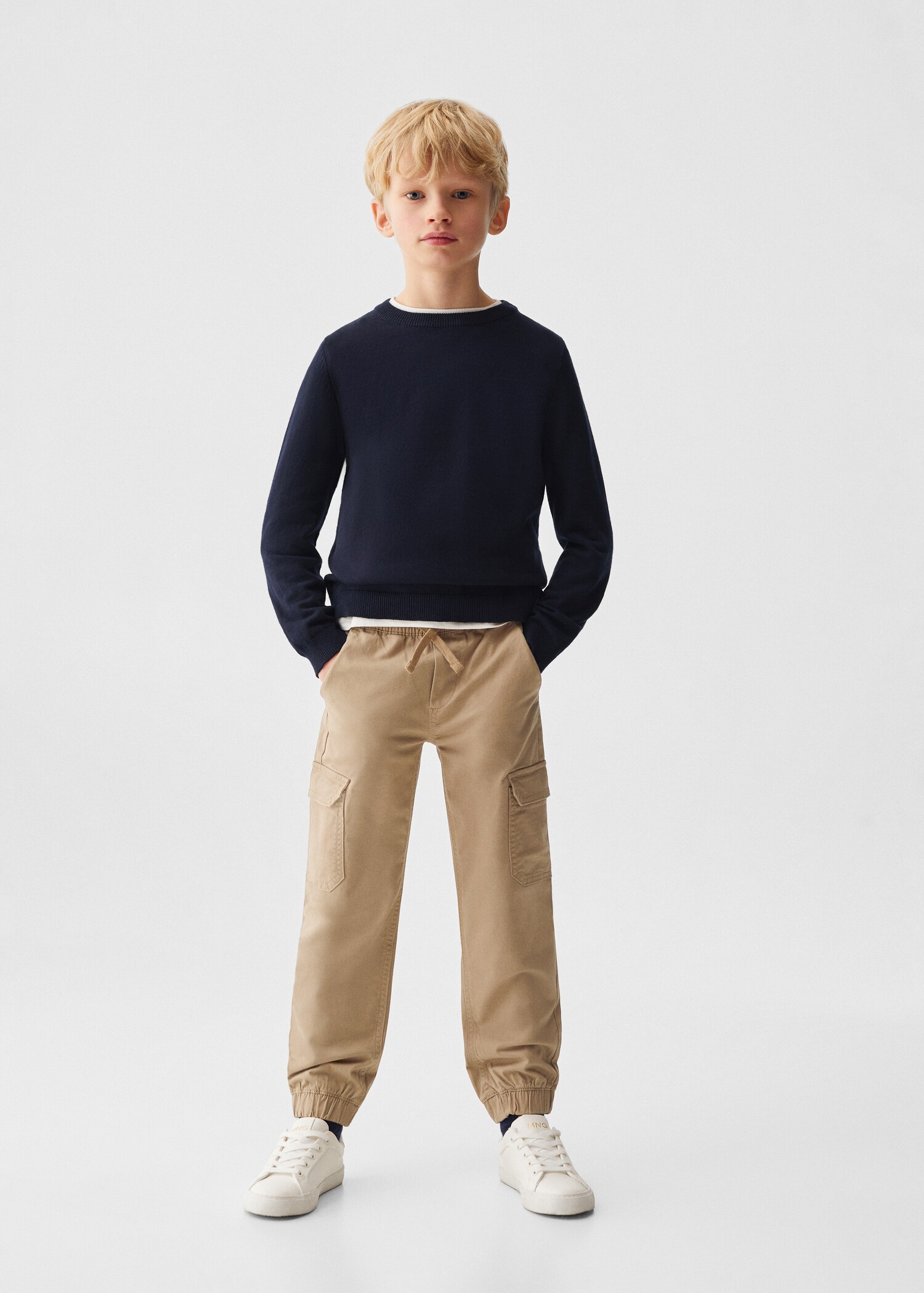 Cotton cargo trousers - General plane