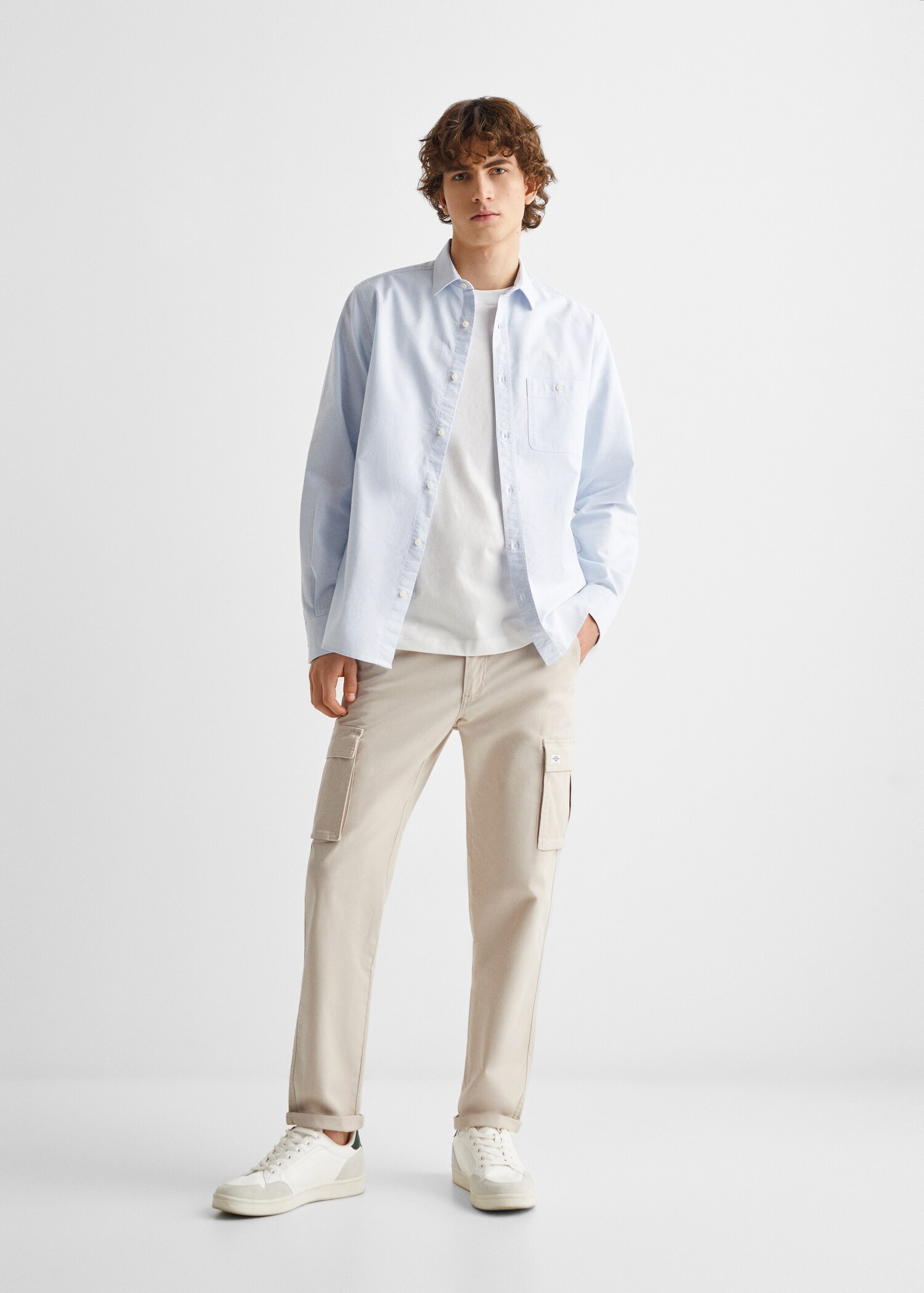 Cotton cargo trousers - General plane