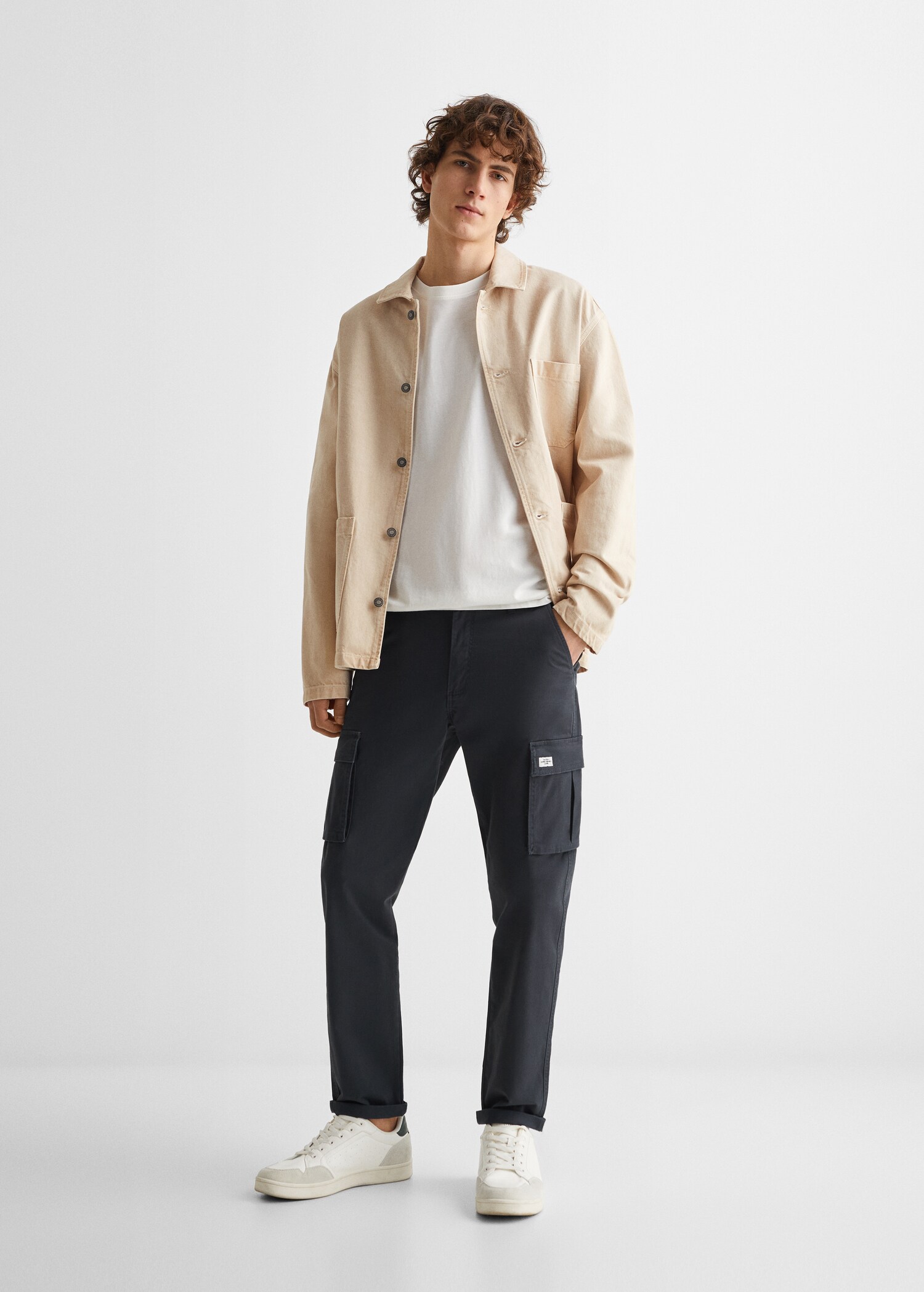 Cotton cargo trousers - General plane