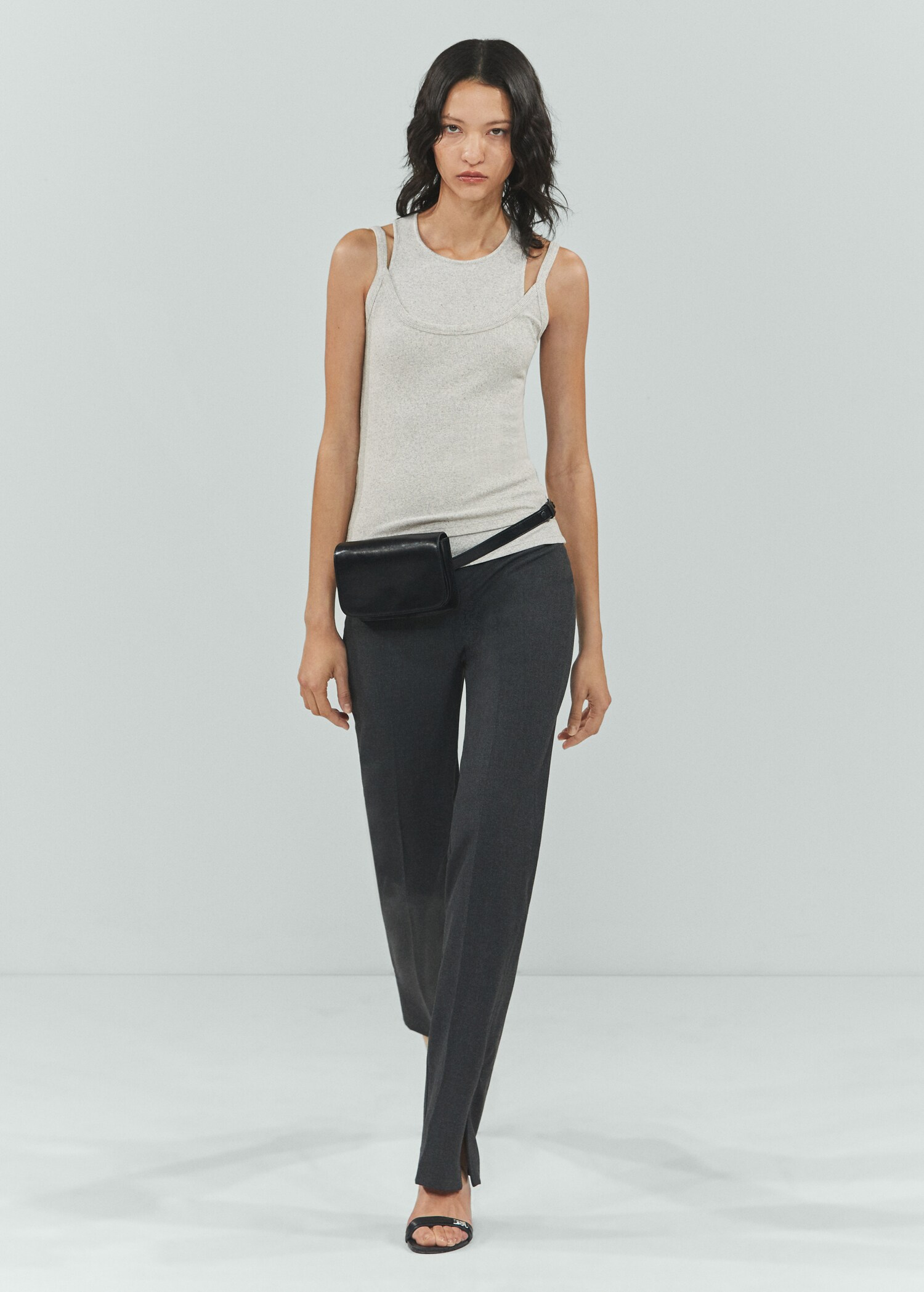 Cotton shirt with stud detail - General plane