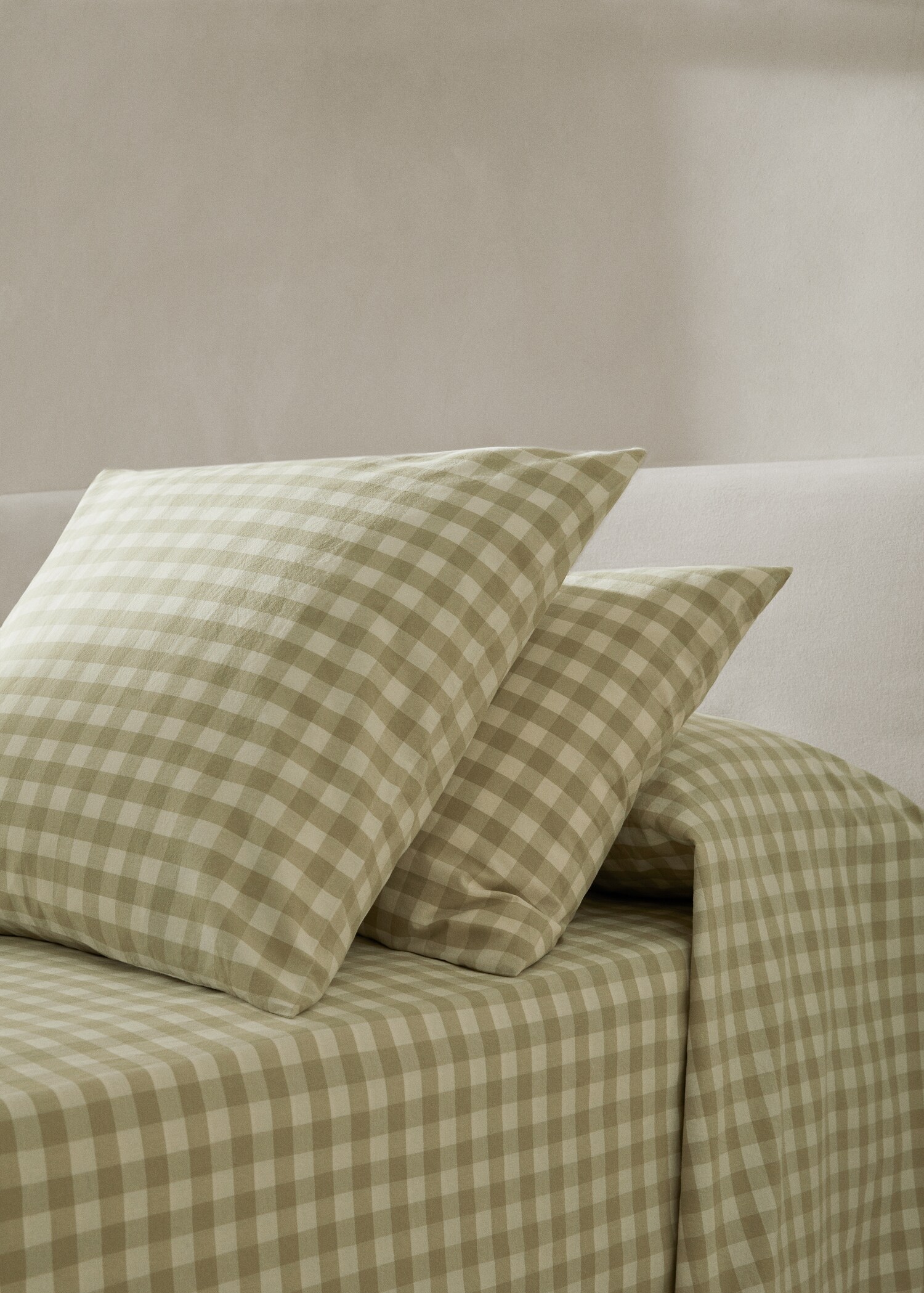 Checkered cotton pillowcase 50x75cm - General plane