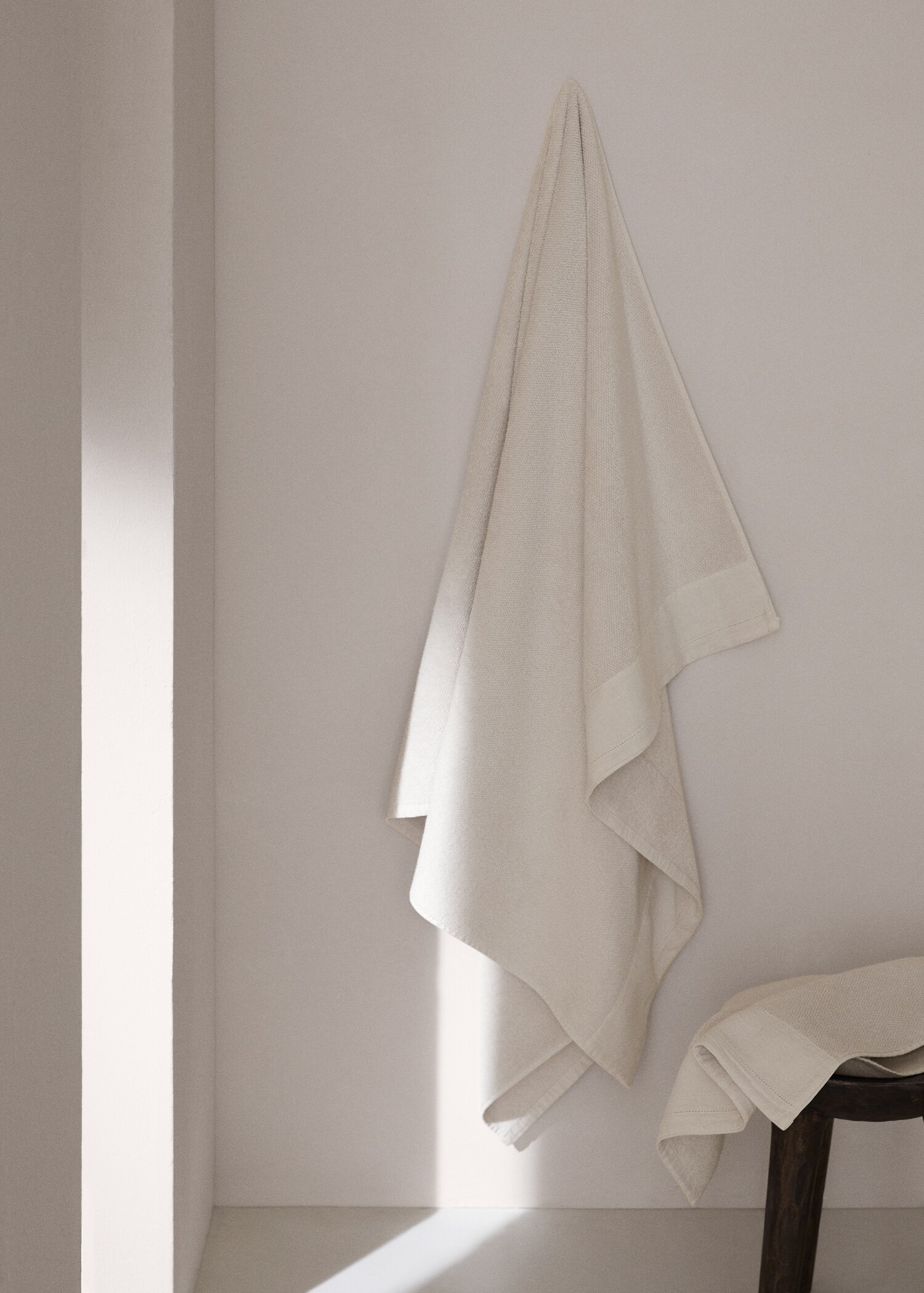Drap bain 100 % coton texturé 90x150 cm - Plan général