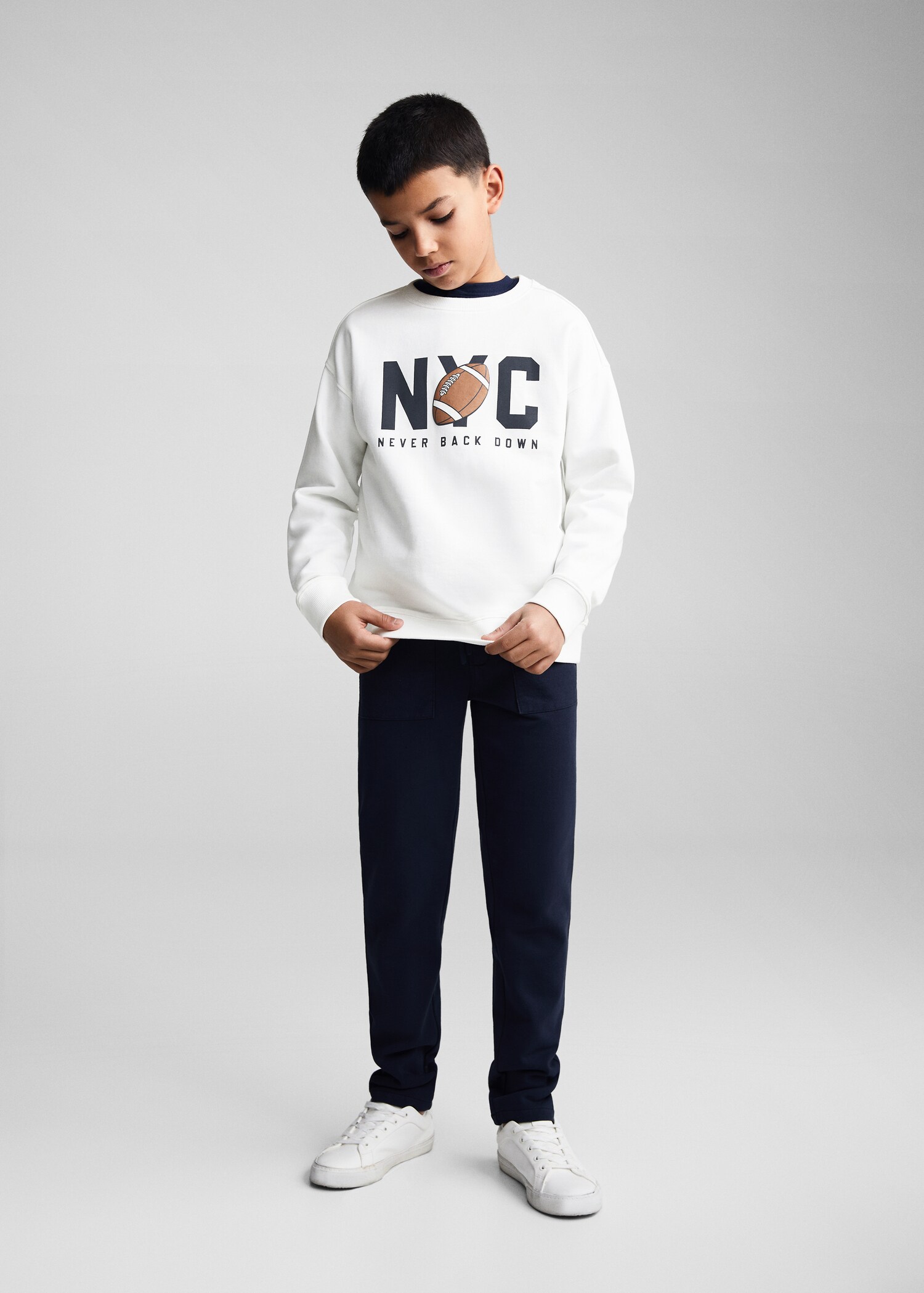 Sudadera mensaje estampado - Plano general