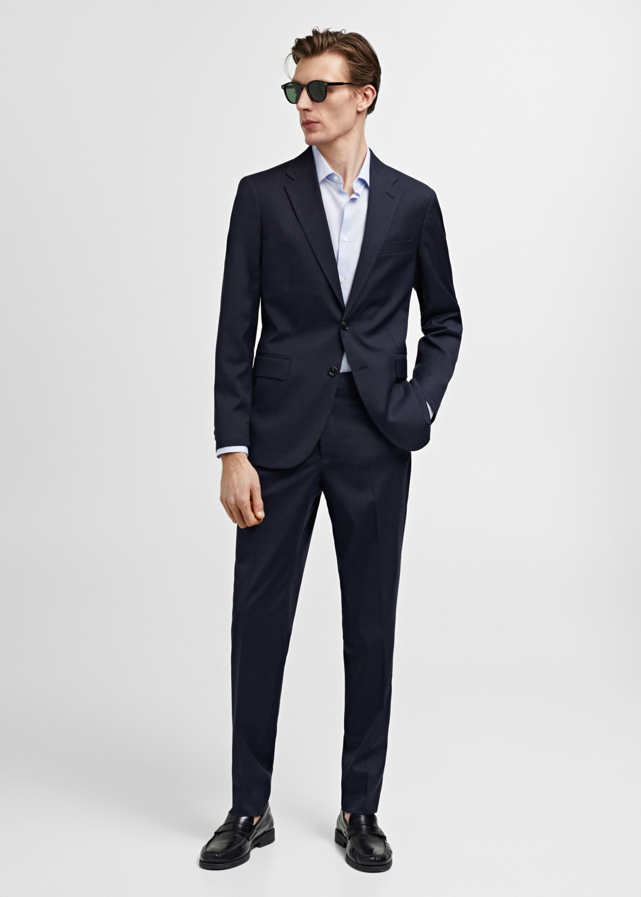 Stretch-fabric slim-fit suit jacket - General plane