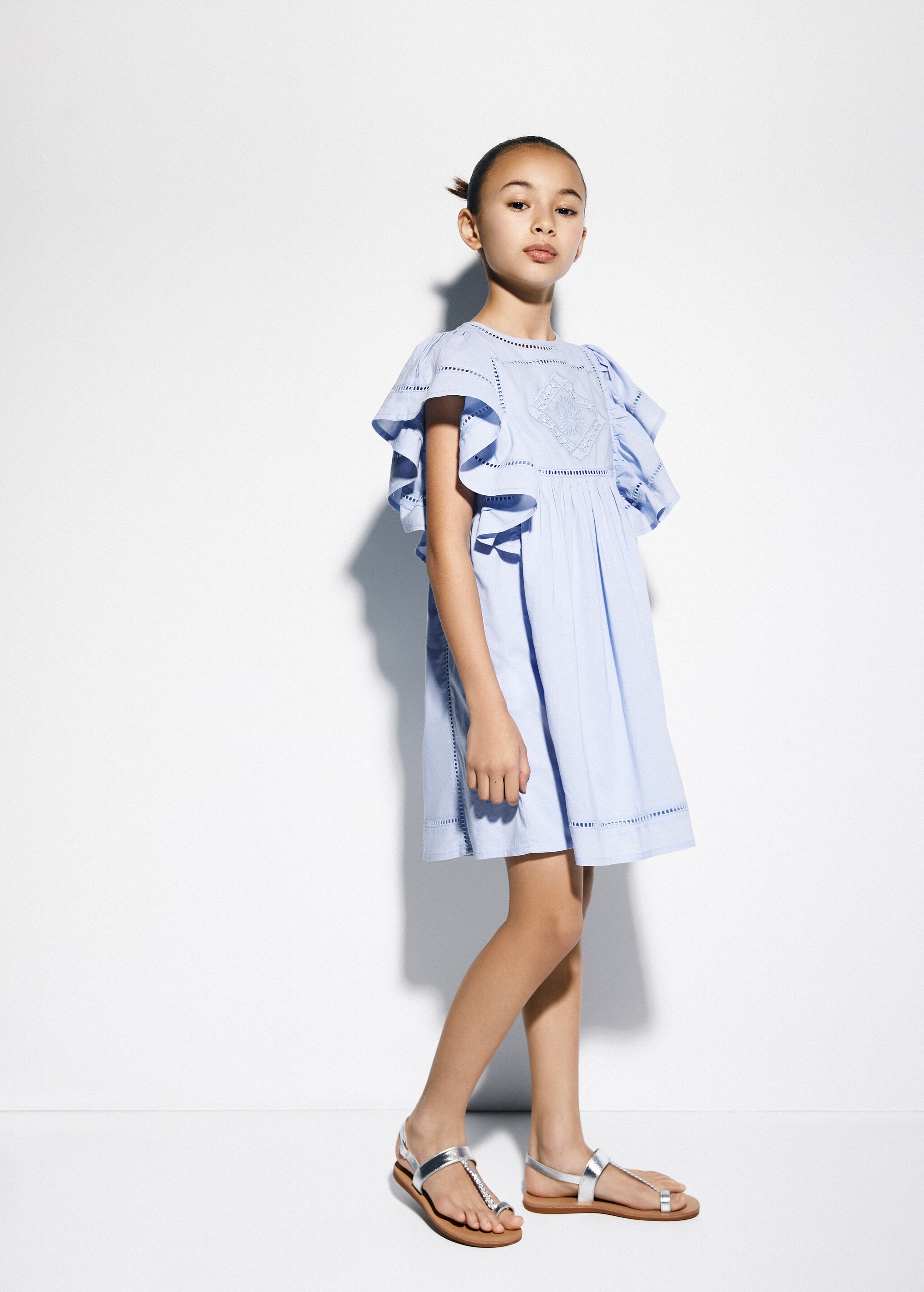 Broderie anglaise Ruffled dress - General plane