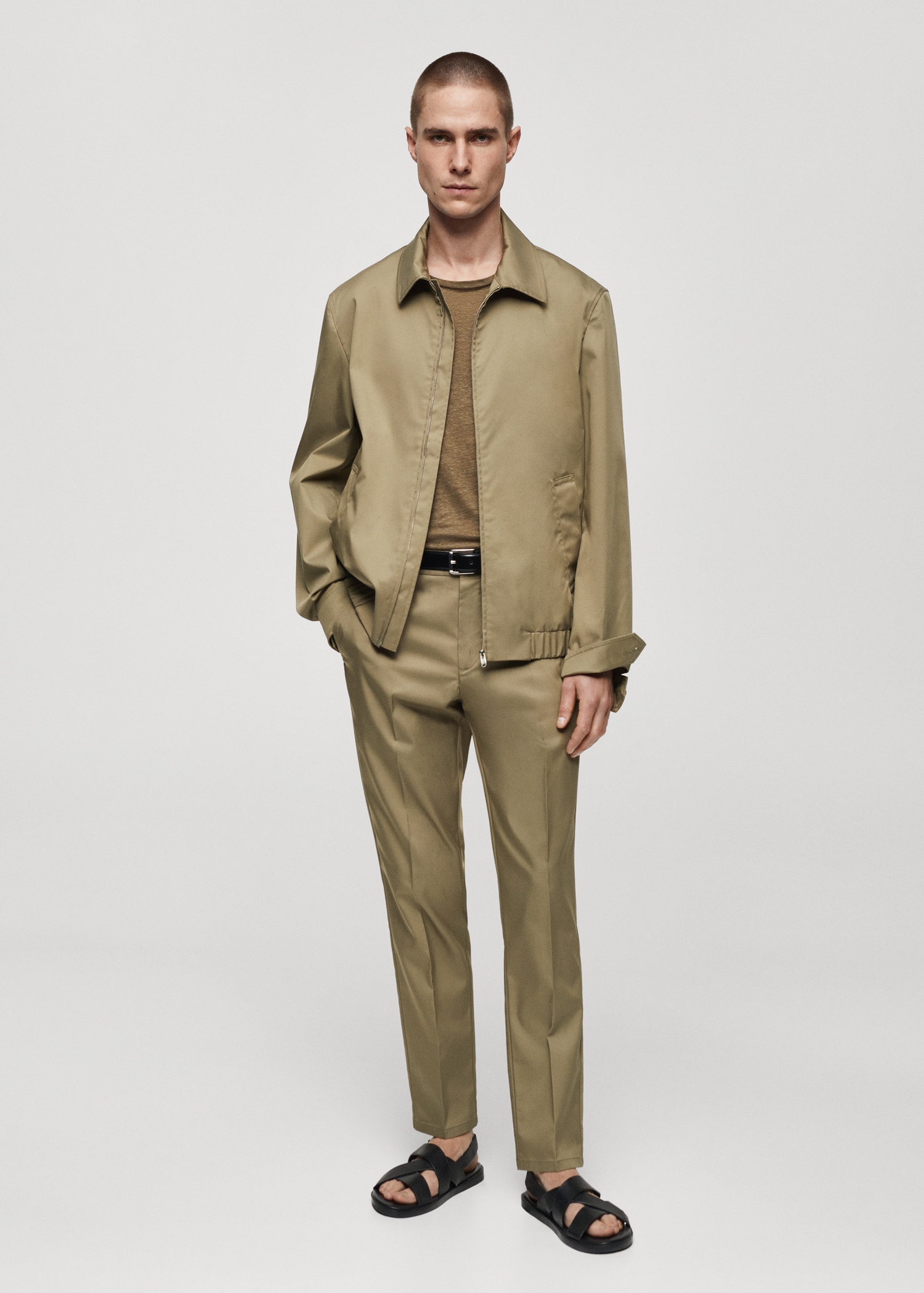 Bomber jacket with zip