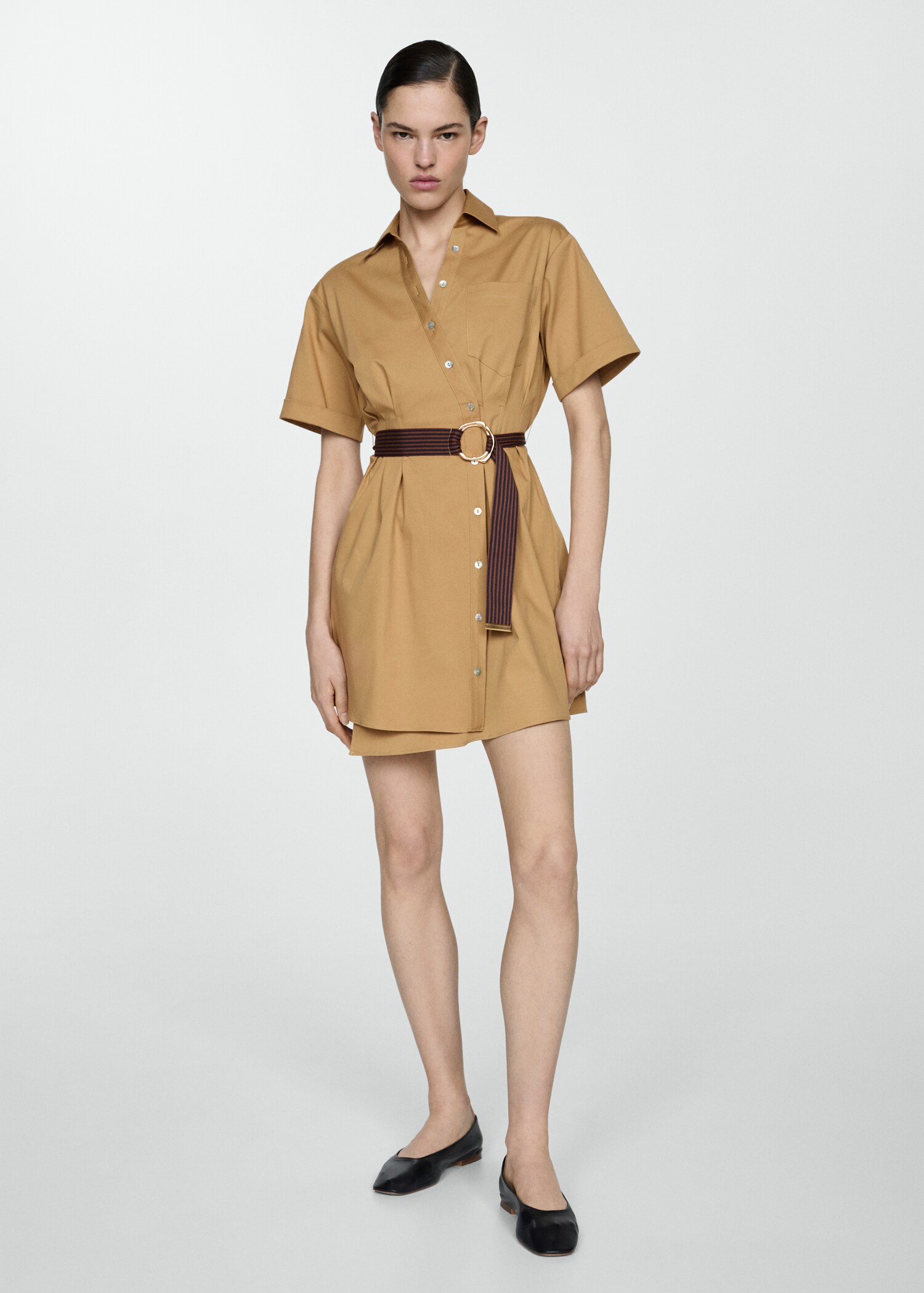 Belt shirt dress - General plane