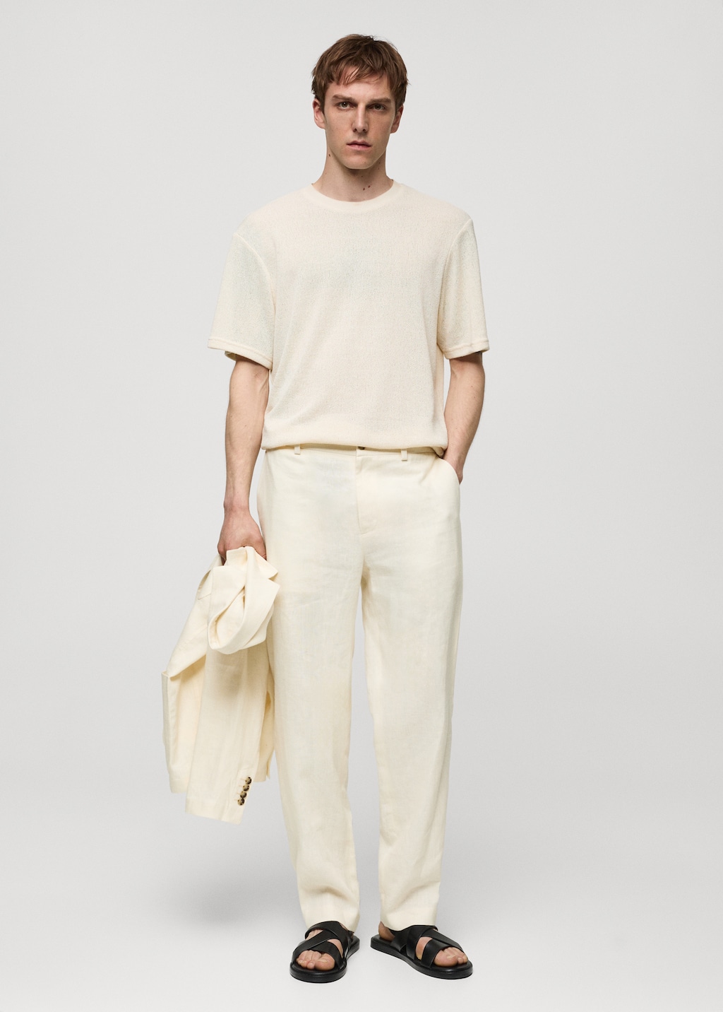 イタリア製EMPORIO ARMANI スカーフ ウール混紡 ジャカードロゴ