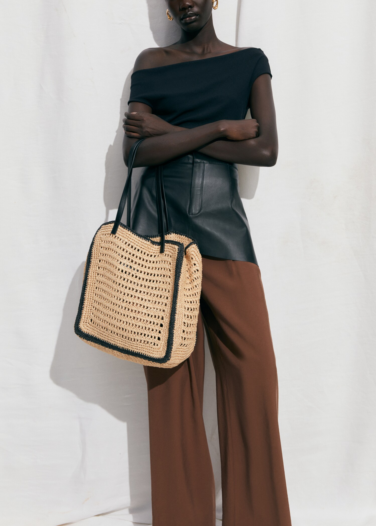 Natural fiber shopper bag - General plane